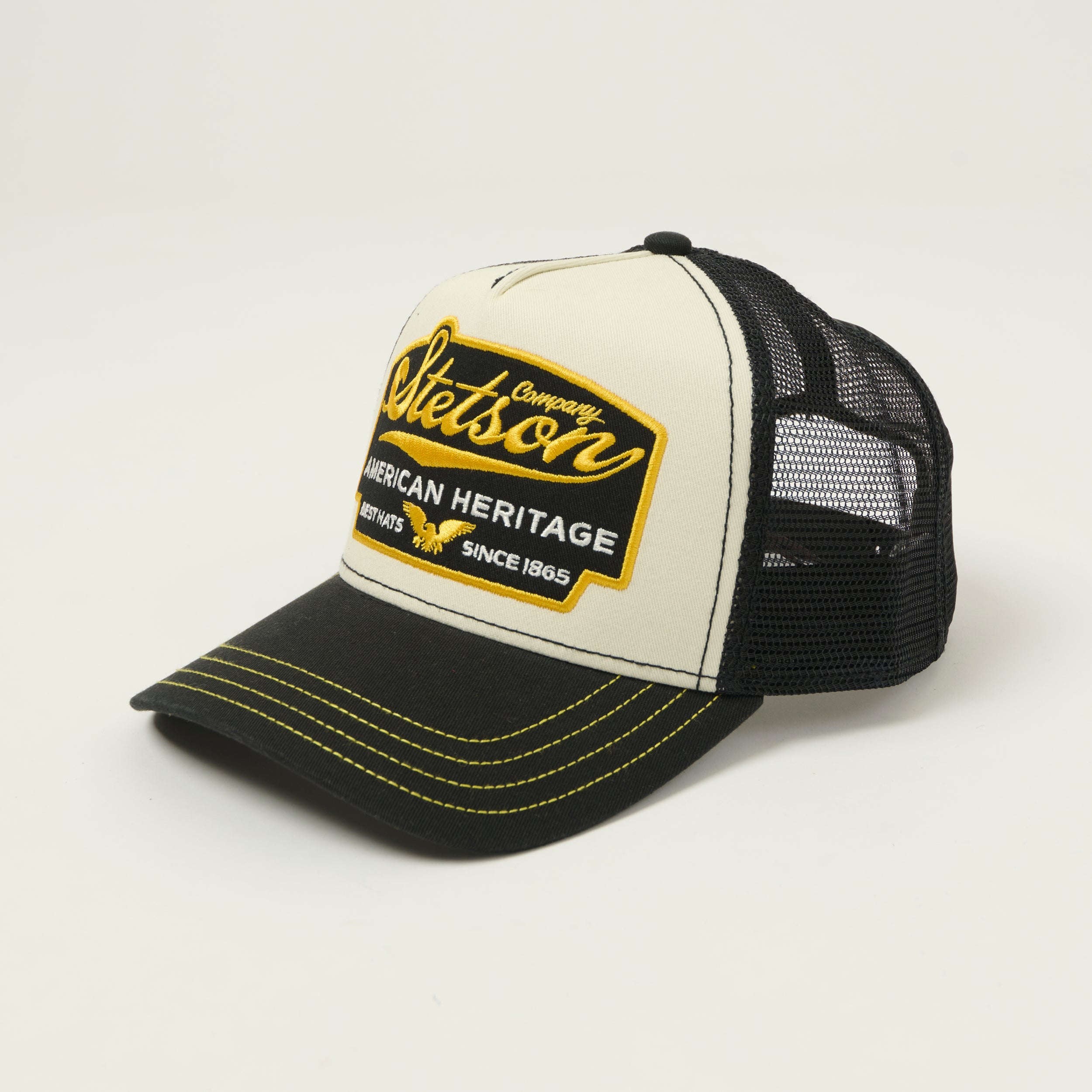 Stetson 'American Heritage' Trucker Cap - Black/White