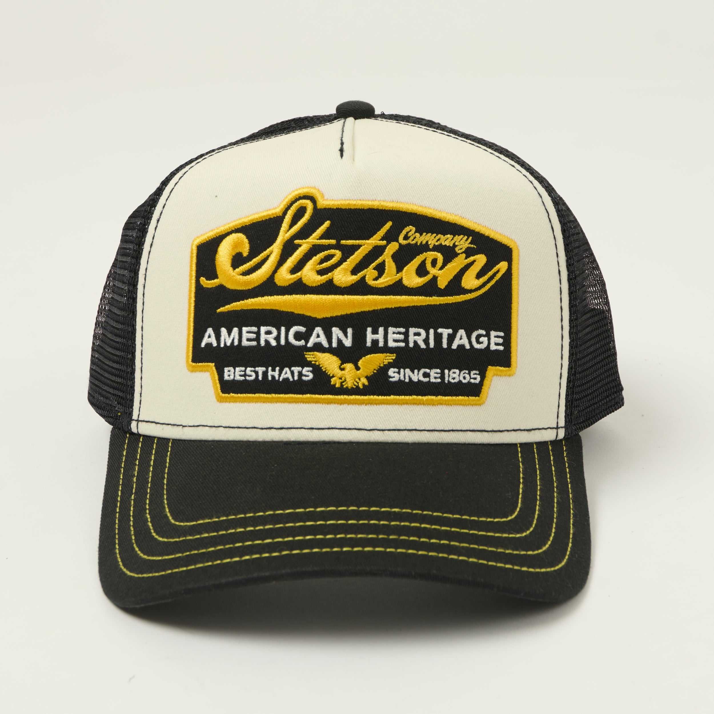 Stetson 'American Heritage' Trucker Cap - Black/White