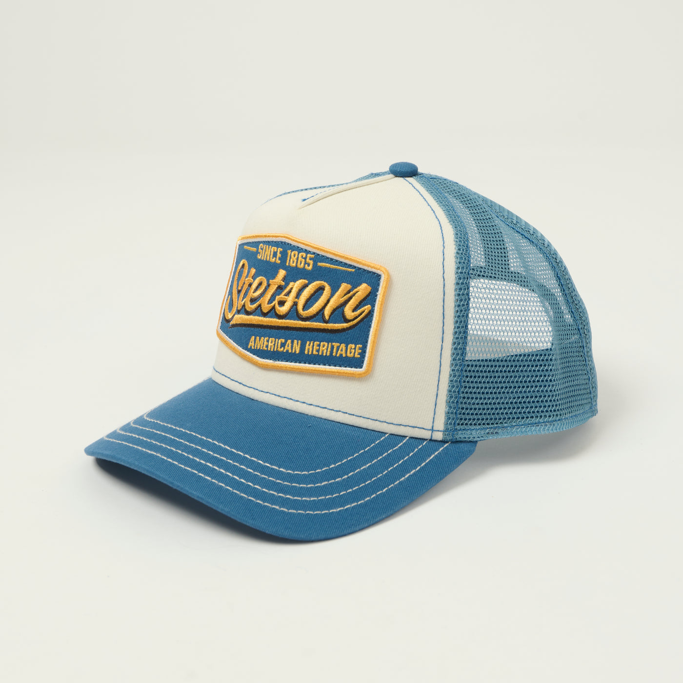 Stetson 'American Heritage' Trucker Cap - White/Blue
