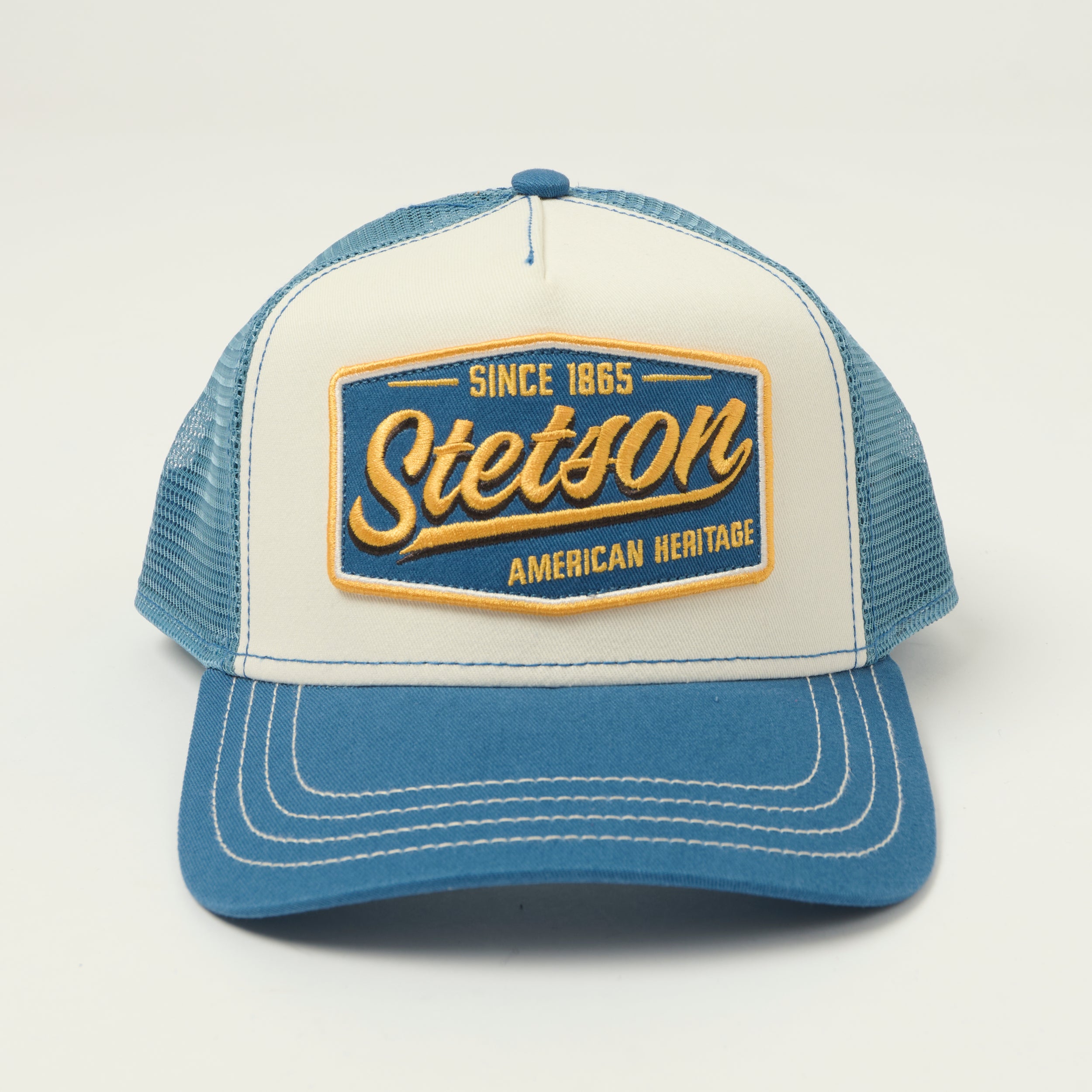 Stetson 'American Heritage' Trucker Cap - White/Blue