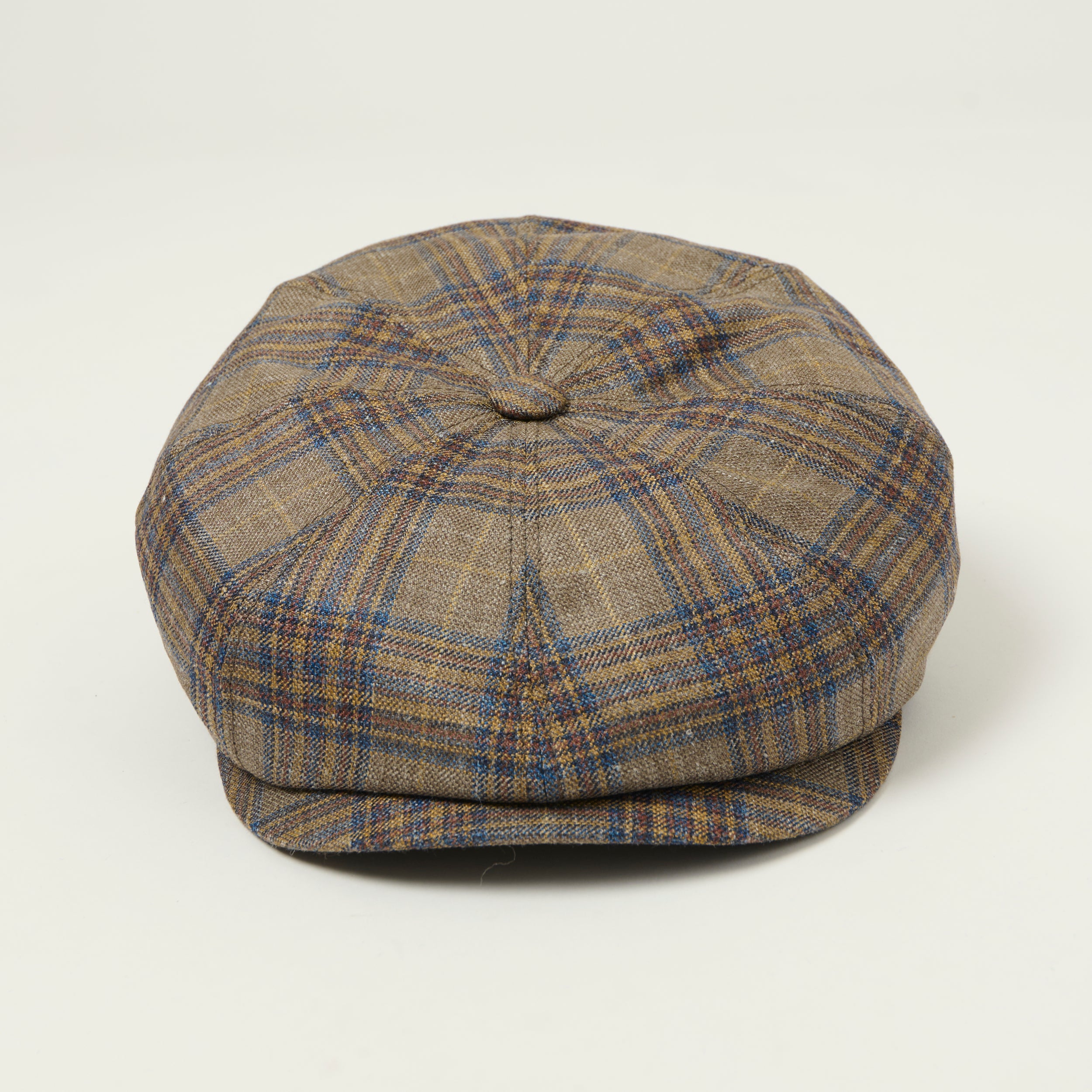 Stetson Cotton Hatteras Carreaux Casquette Hat - Brown/Multi