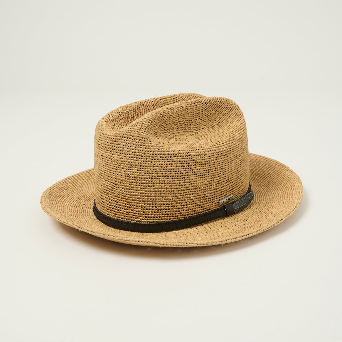 Stetson Crochet Raffia Western Hat - Straw