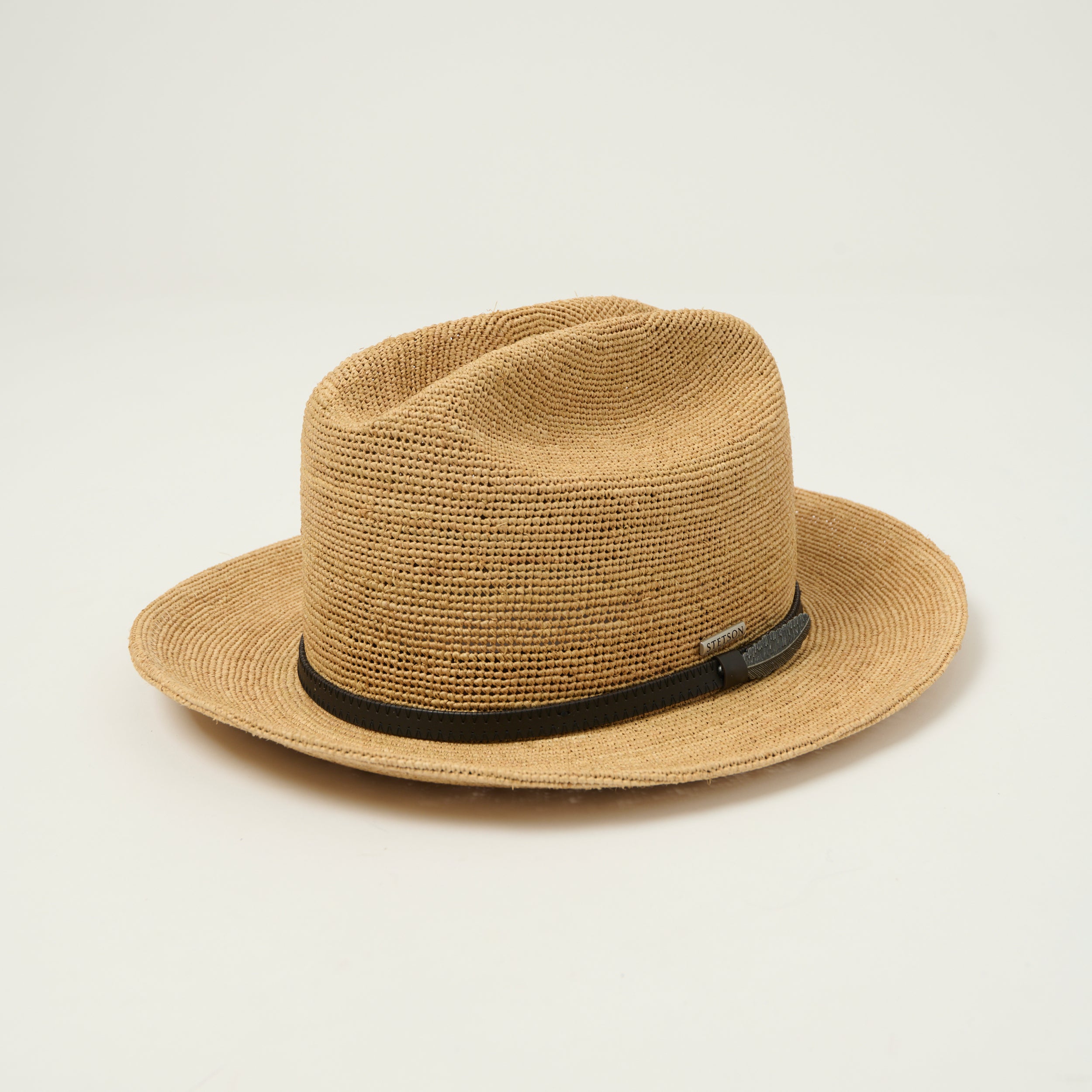 Stetson Crochet Raffia Western Hat - Straw