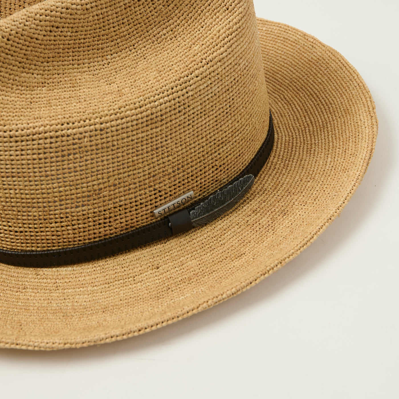 Stetson Crochet Raffia Western Hat - Straw