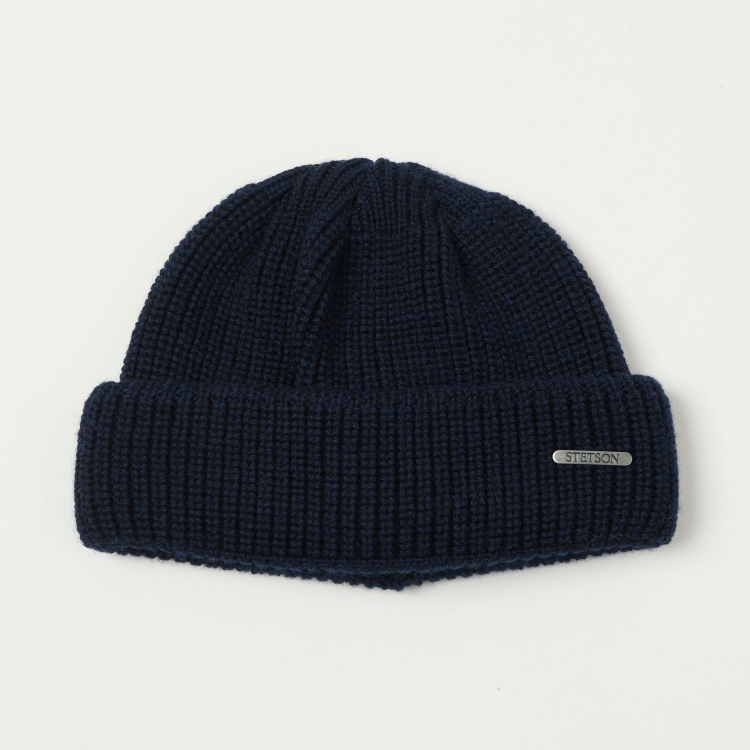 Stetson Ribbed Wool Beanie - Navy