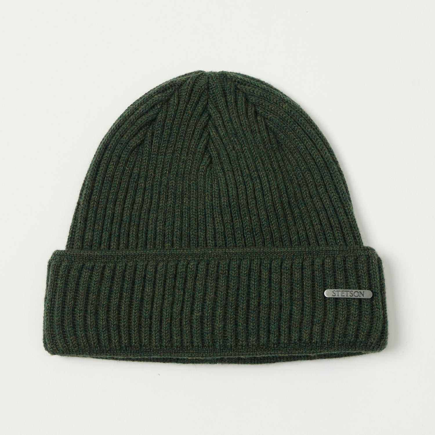 Stetson Ribbed Wool Beanie - Forest