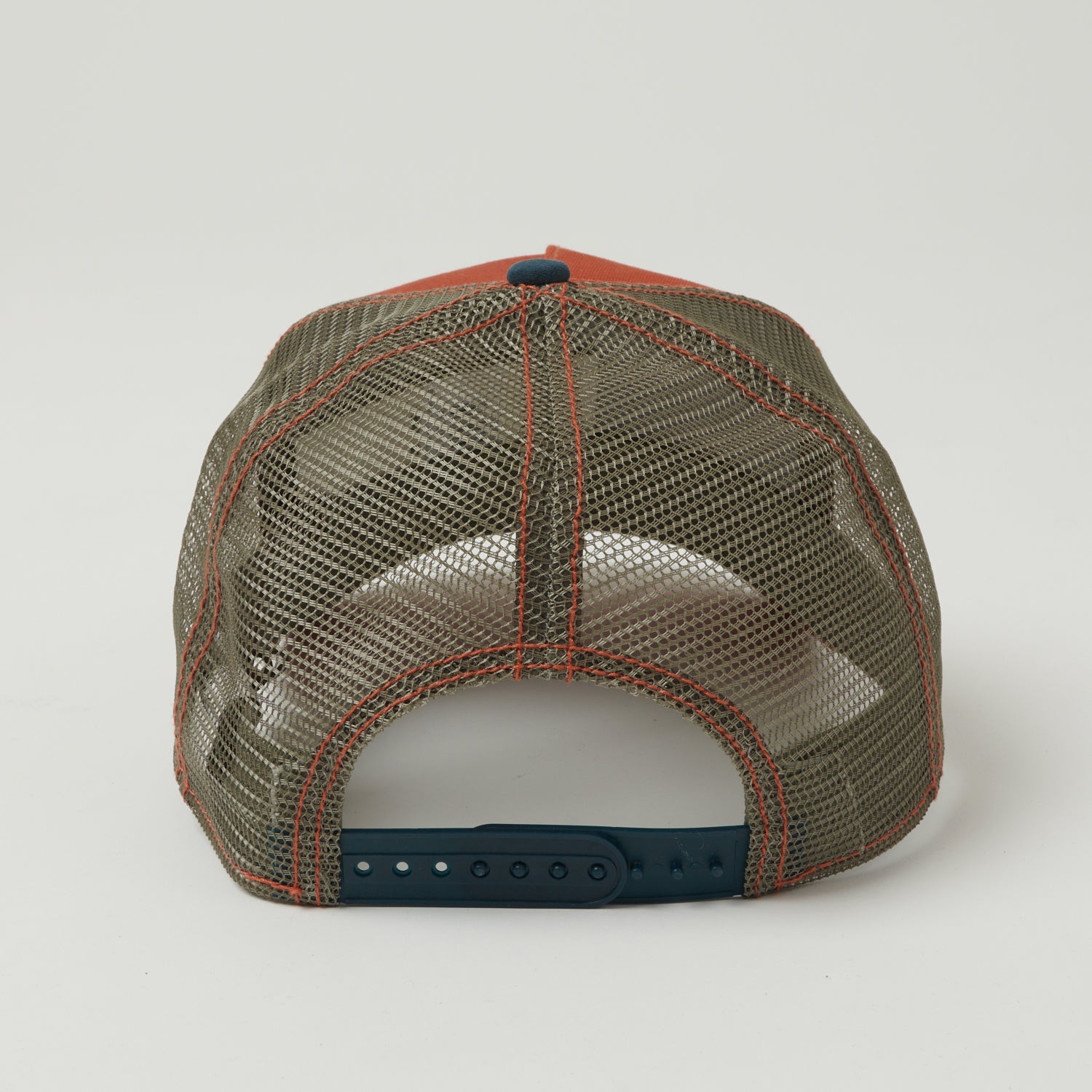 Stetson 'Canoe' Trucker Cap - Rust/Blue/Grey