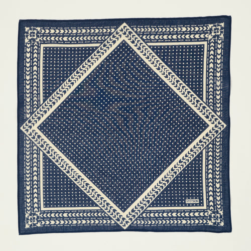 Stetson Cotton 'Geometric' Bandana - Navy