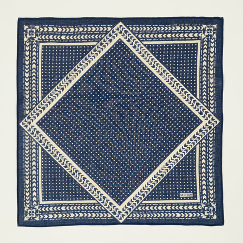 Stetson Cotton 'Geometric' Bandana - Navy