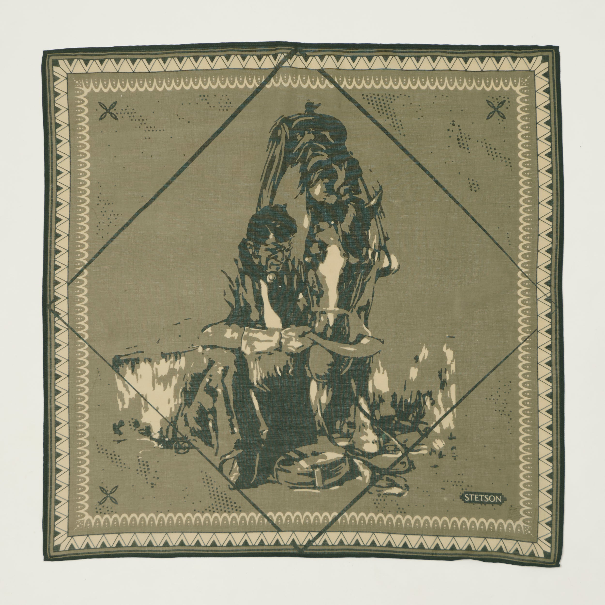 Stetson 'Last Drop' Cotton Bandana - Army