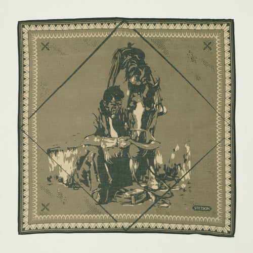 Stetson 'Last Drop' Cotton Bandana - Army