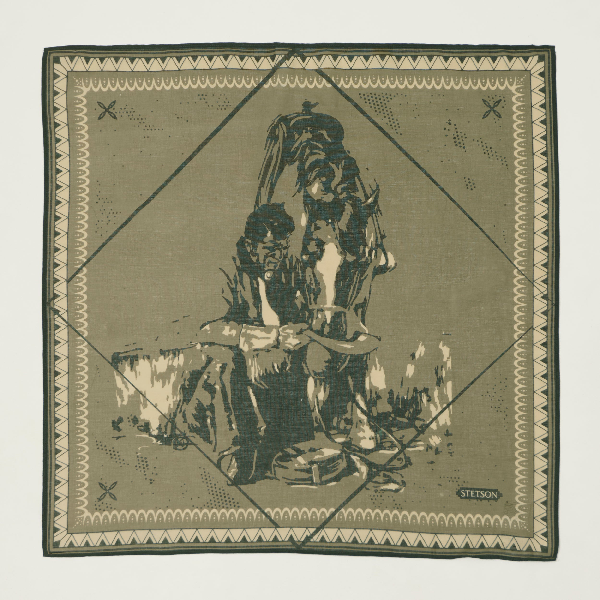 Stetson 'Last Drop' Cotton Bandana - Army