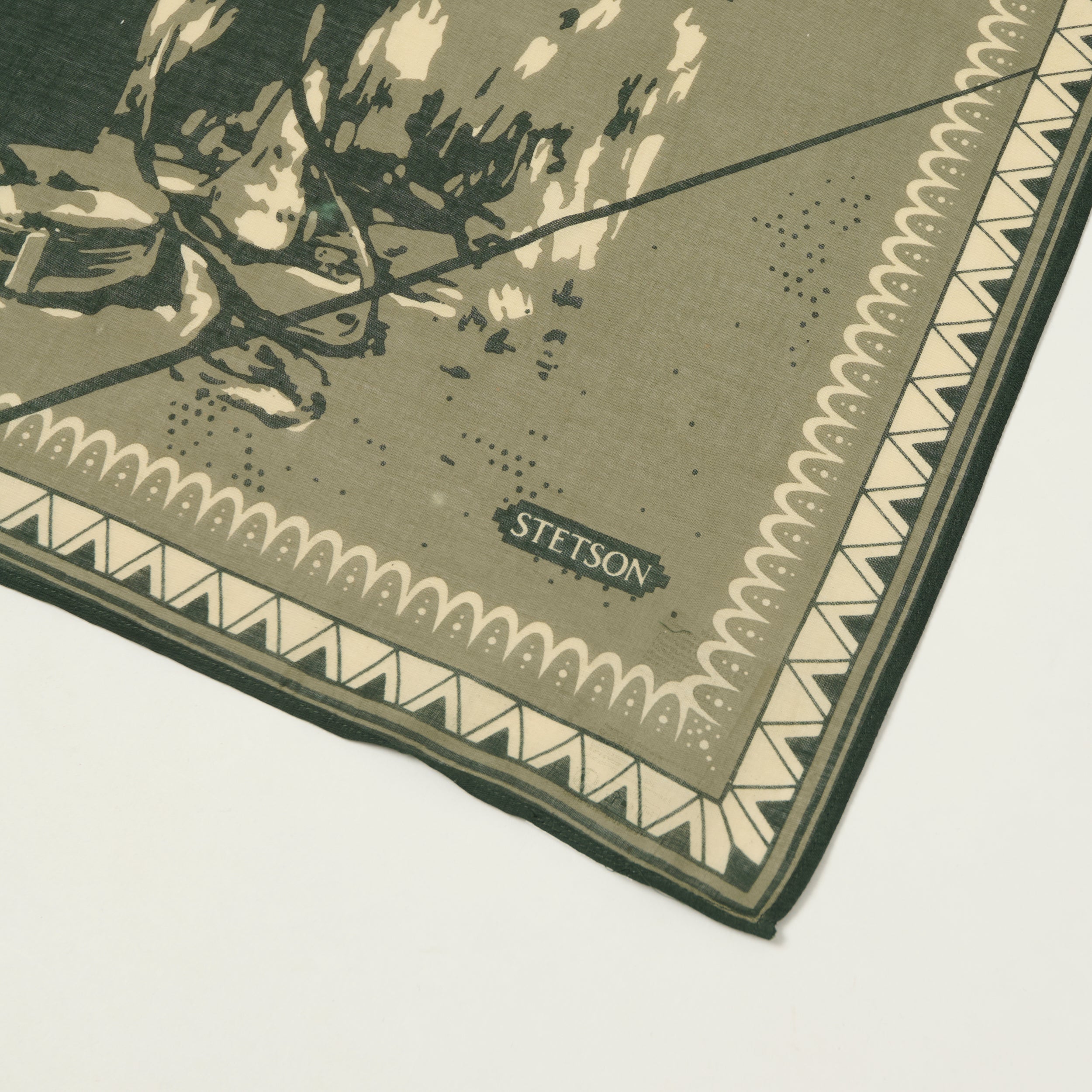 Stetson 'Last Drop' Cotton Bandana - Army