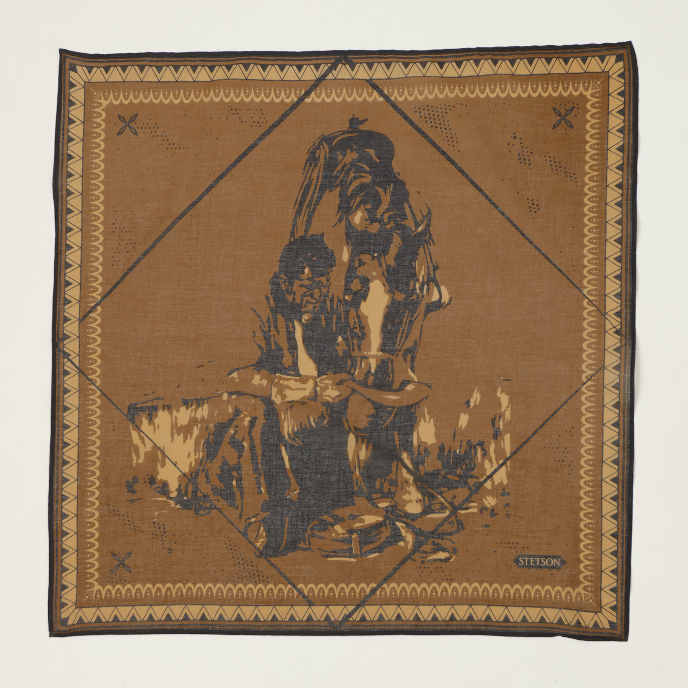 Stetson 'Last Drop' Cotton Bandana - Brown