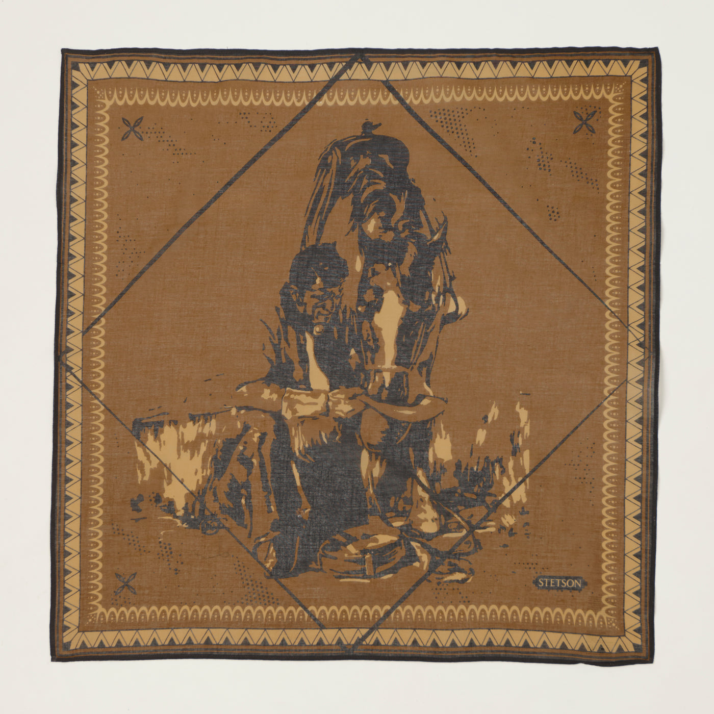 Stetson 'Last Drop' Cotton Bandana - Brown