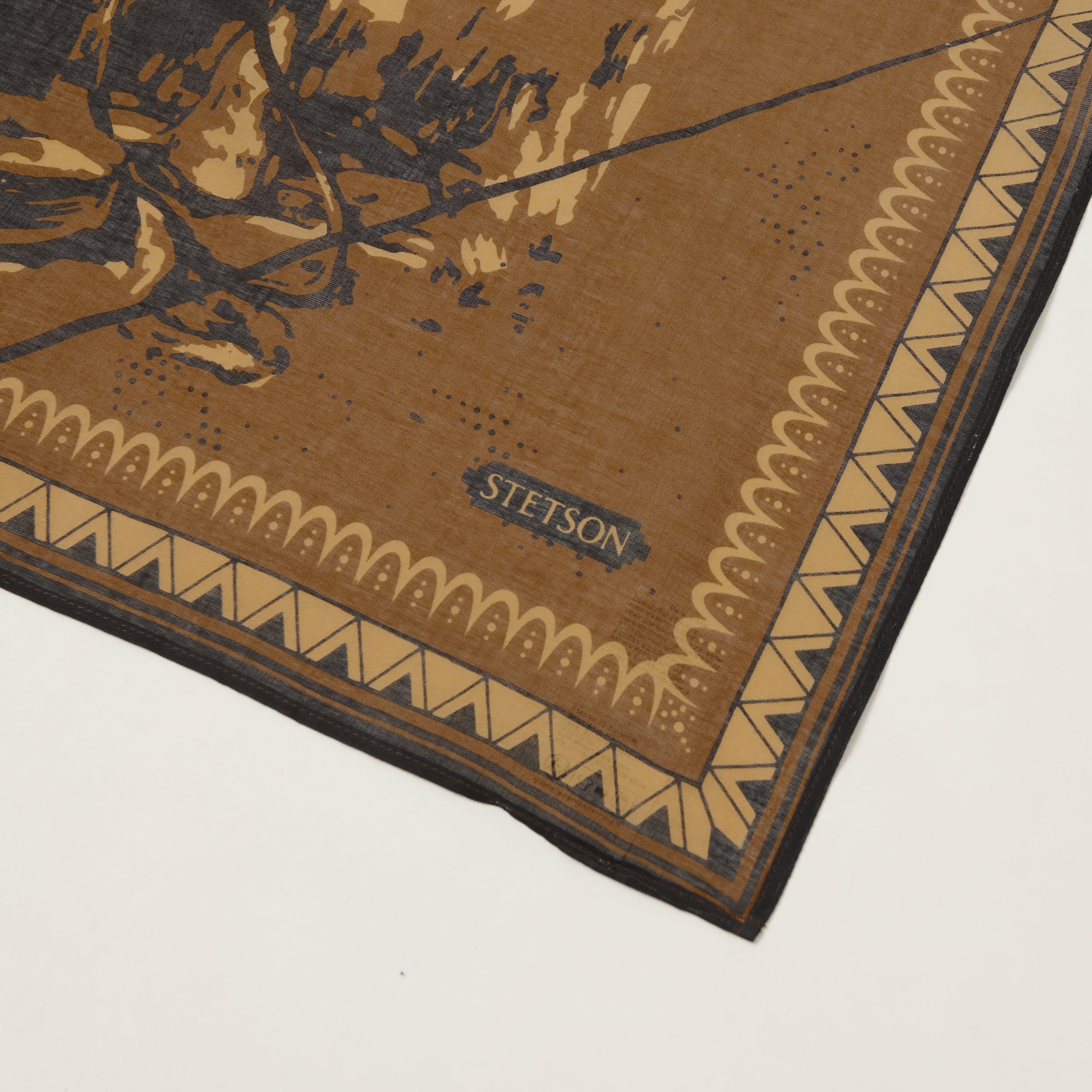 Stetson 'Last Drop' Cotton Bandana - Brown