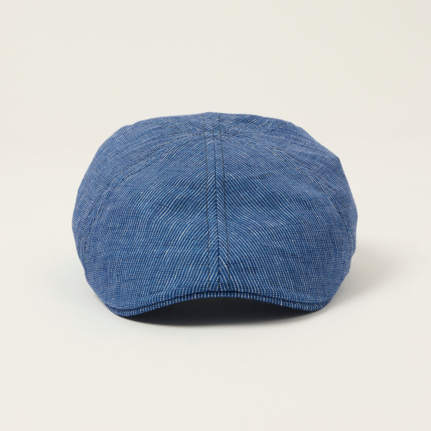 Stetson Texas Linen Stripe Flat Cap - Blue