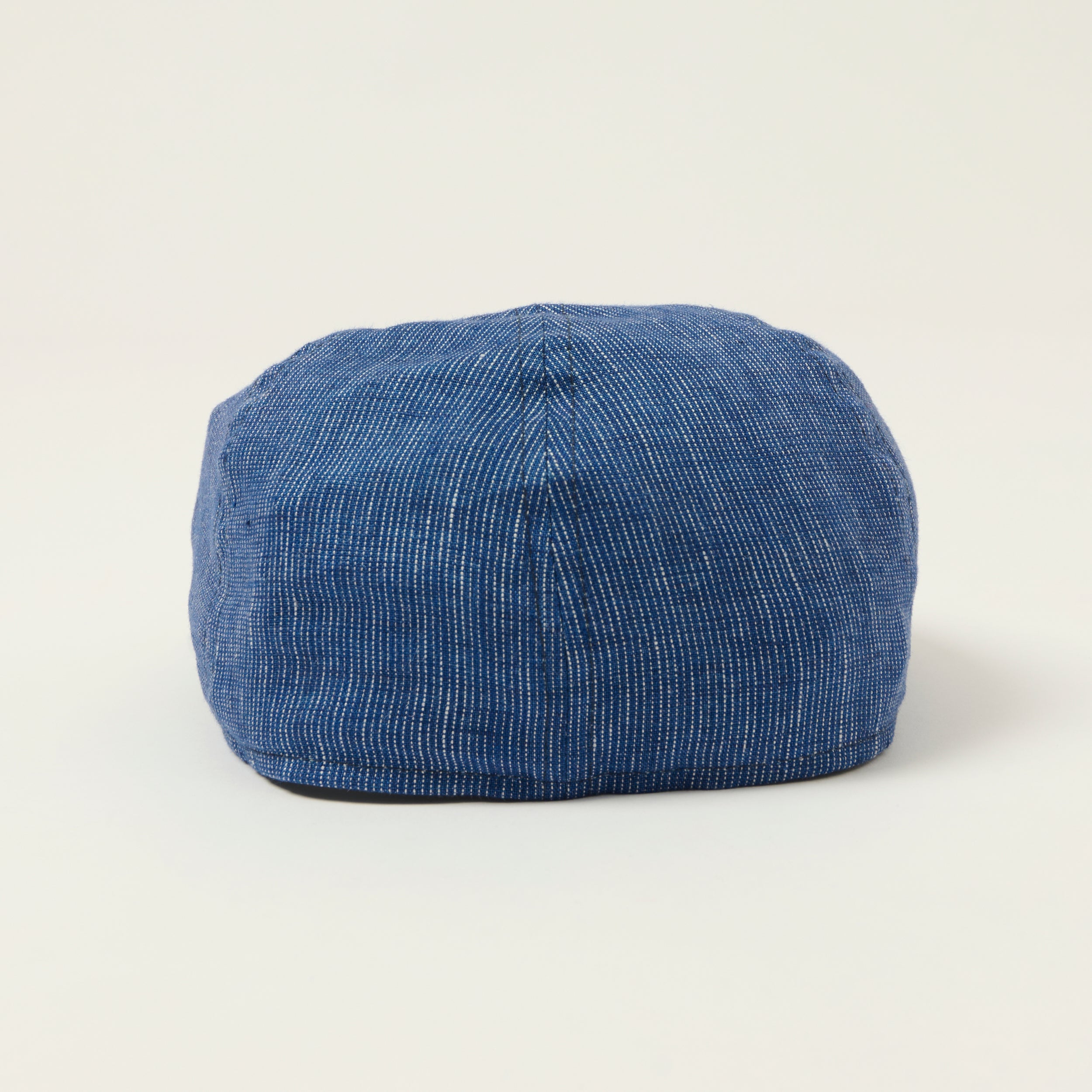 Stetson Texas Linen Stripe Flat Cap - Blue