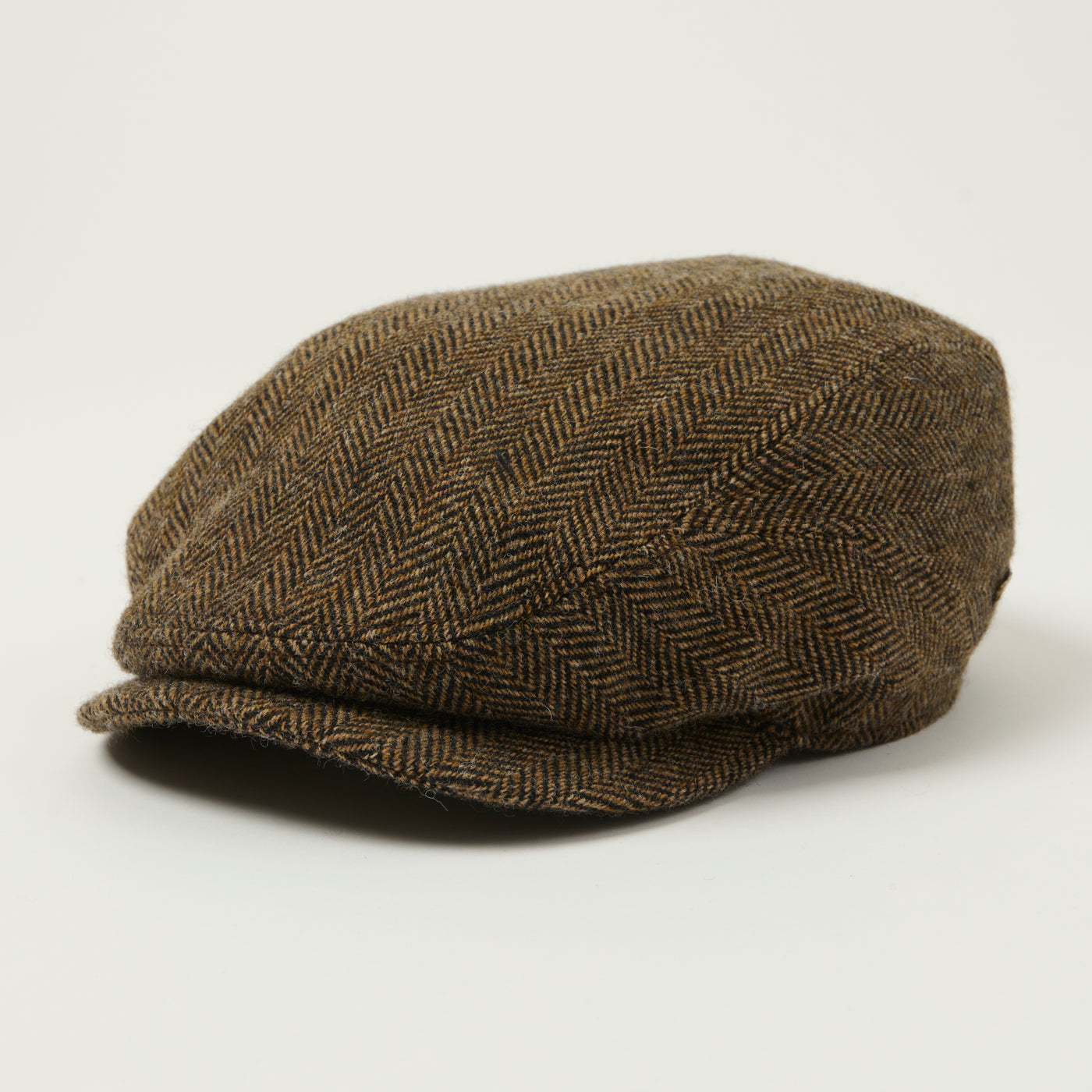Stetson Wool Herringbone Driver Cap - Brown Melange