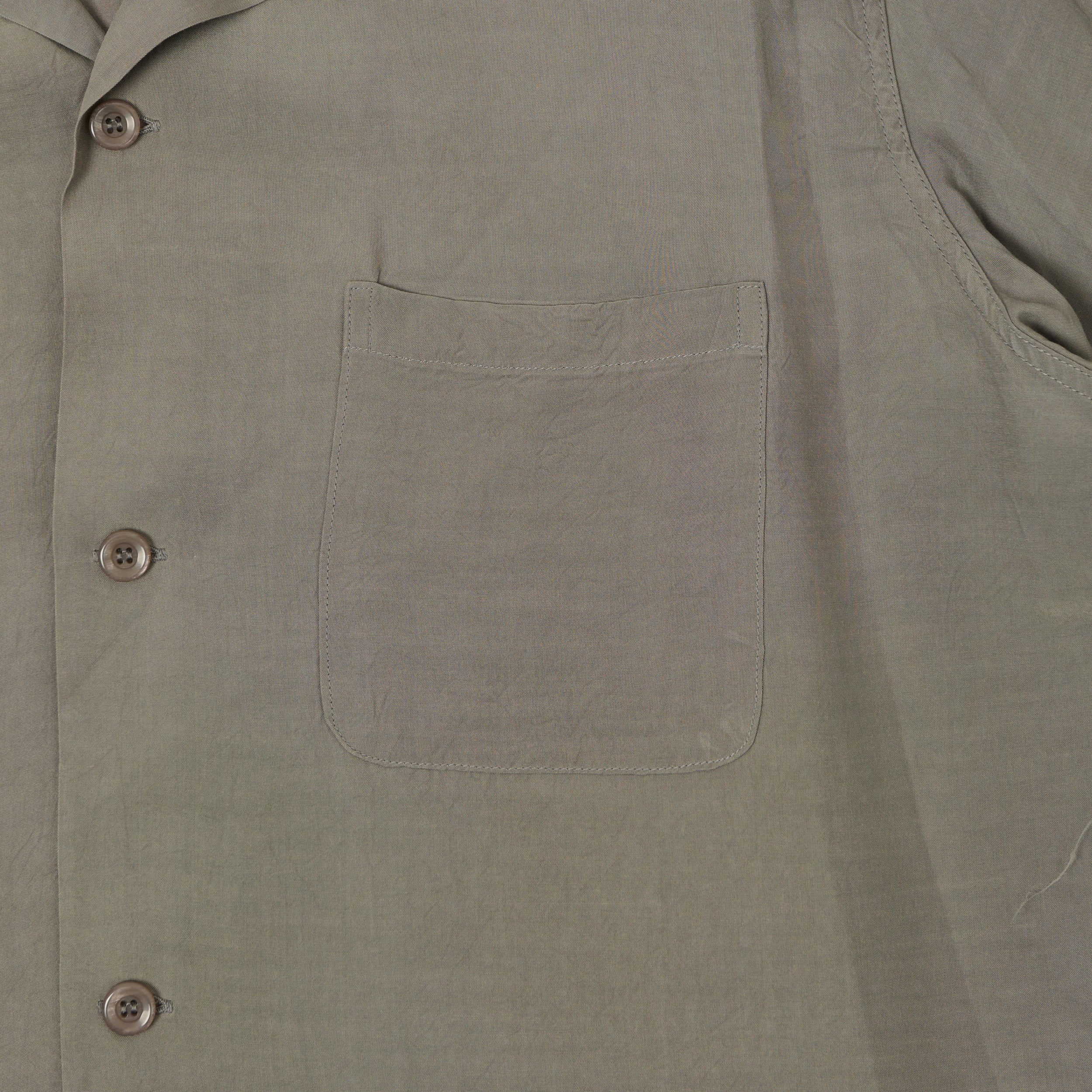Style Eyes Short Sleeve Rayon Bowling Shirt - Grey