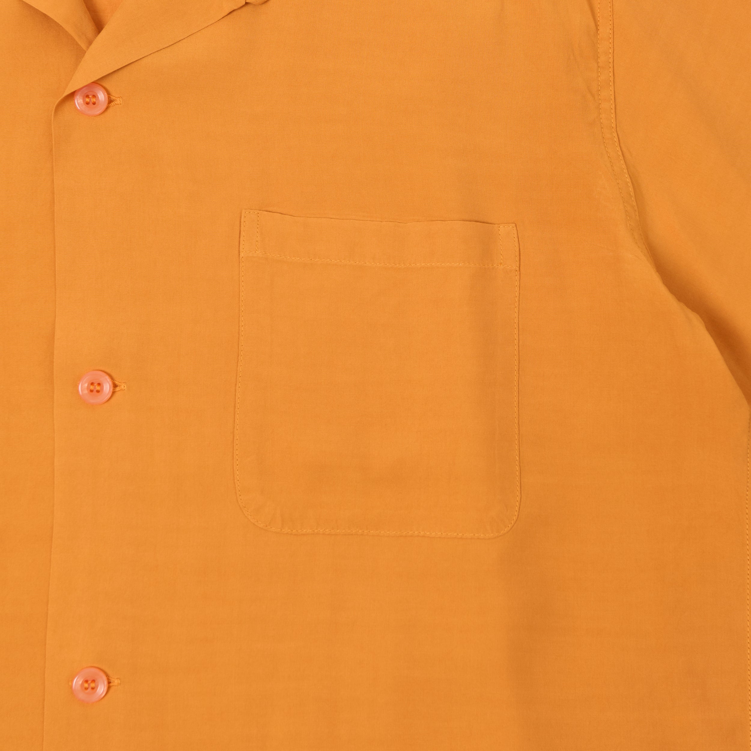 Style Eyes Short Sleeve Rayon Bowling Shirt - Orange