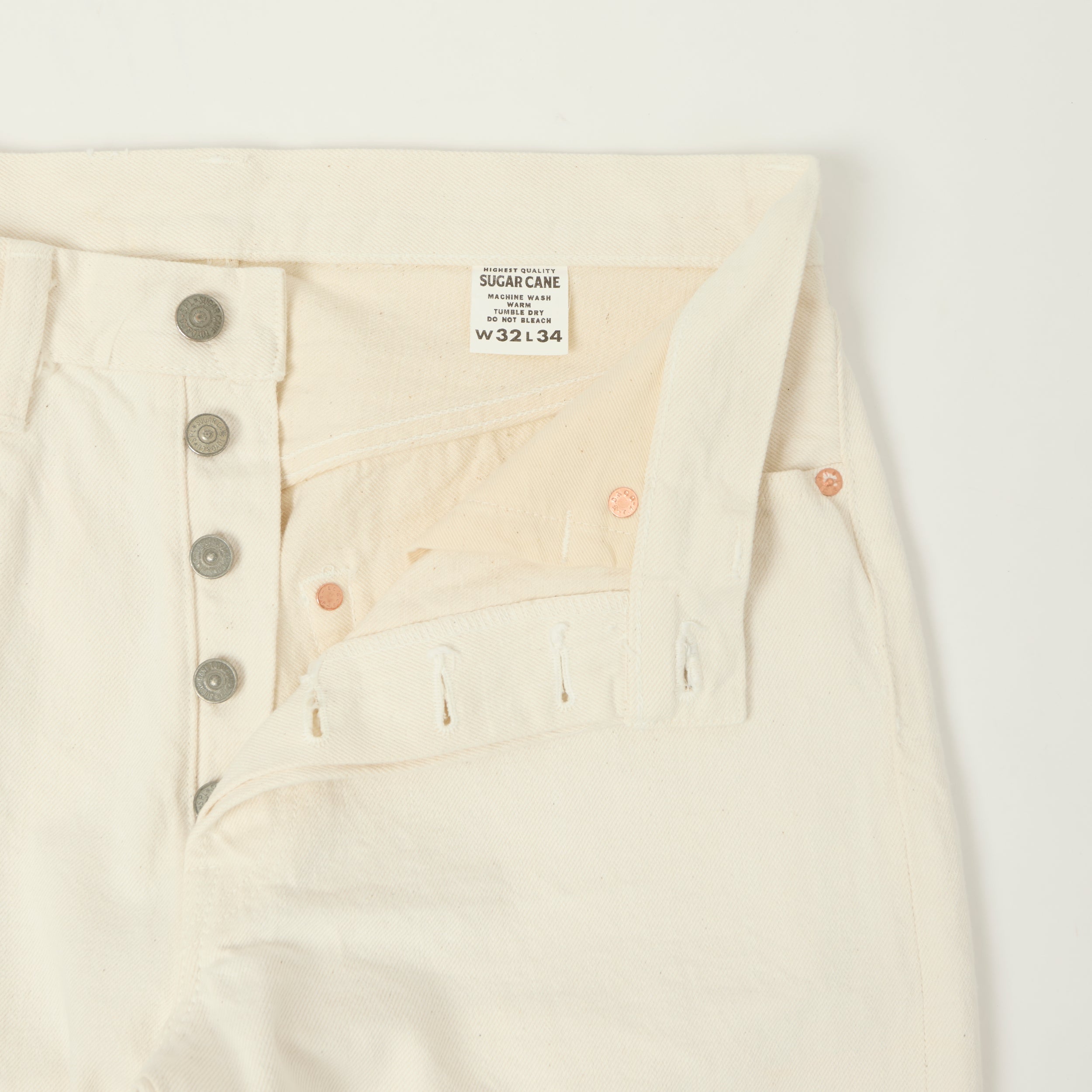 Sugar Cane 1947 Model 13oz Regular Straight Jean - Ecru