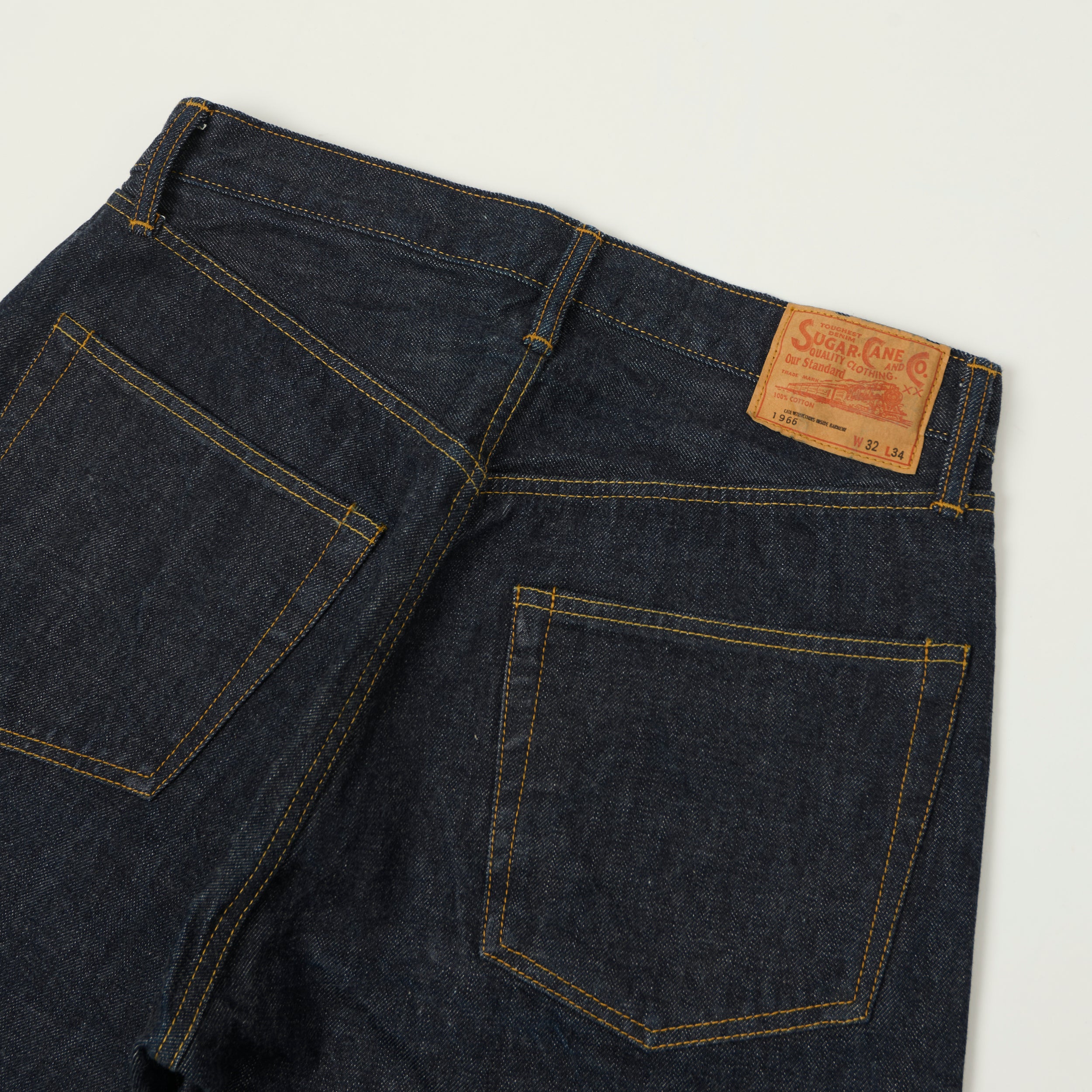 Sugar Cane 1966 Model 14oz Regular Taper Jean - One Wash