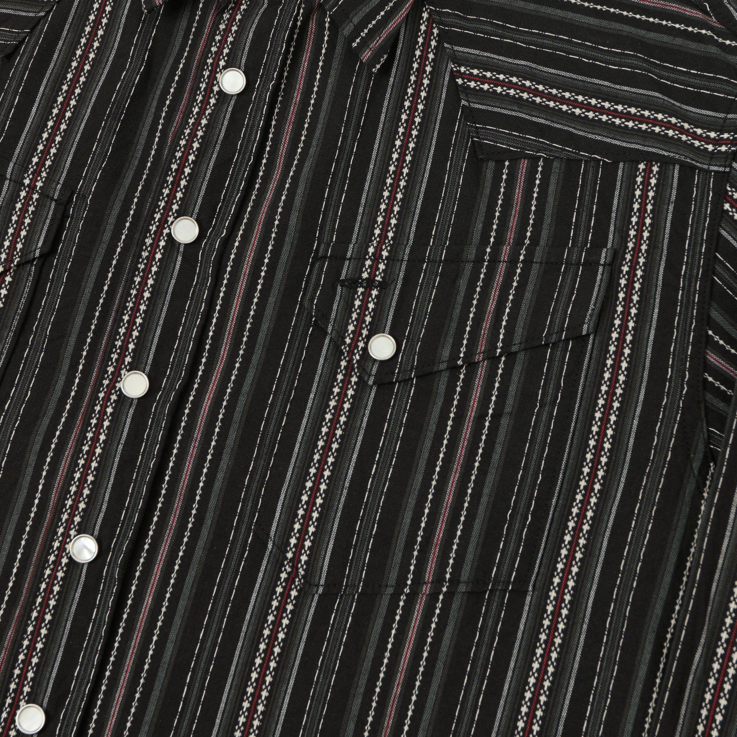 Sugar Cane Indigo Dobby Western Shirt - Black