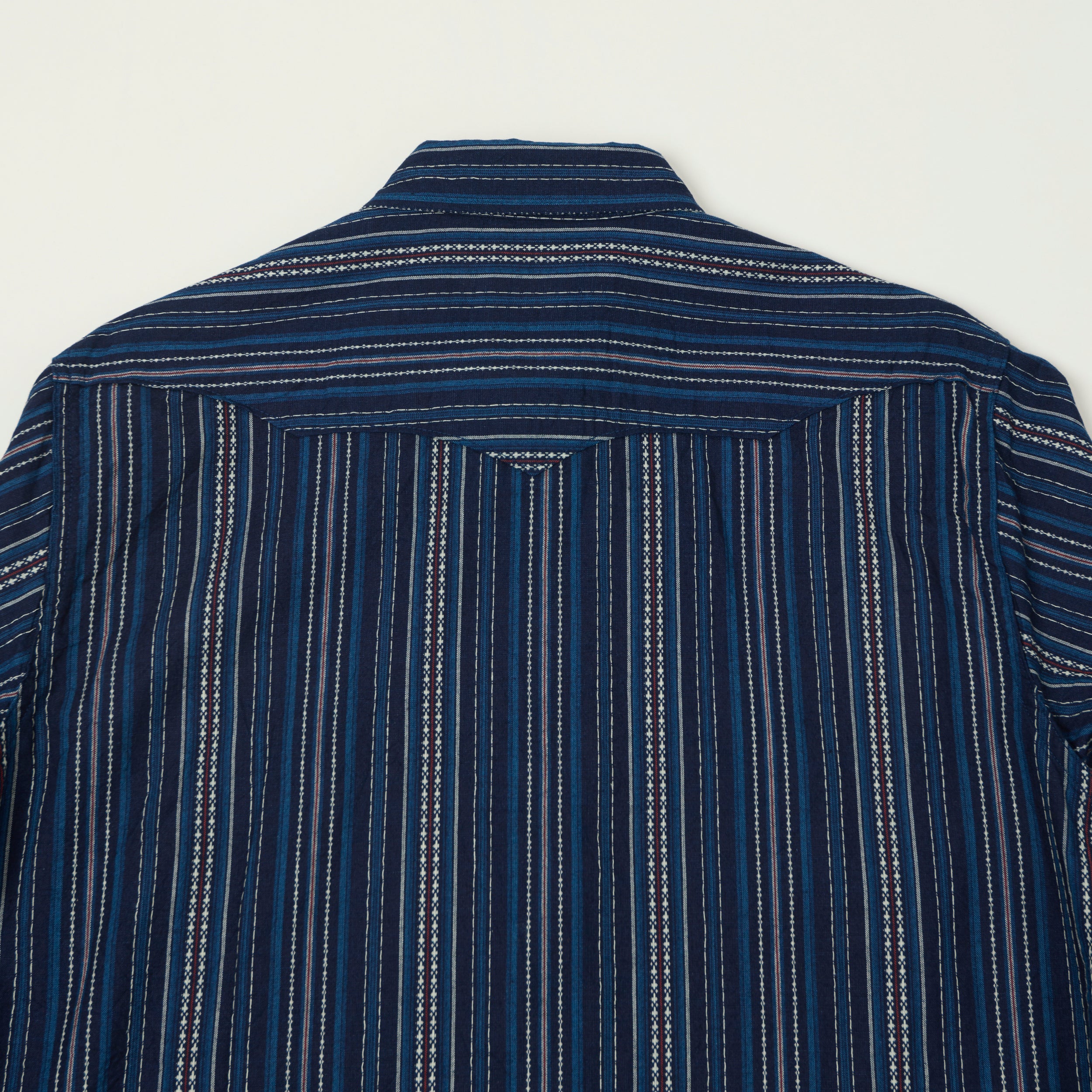 Sugar Cane Indigo Dobby Western Shirt - Navy