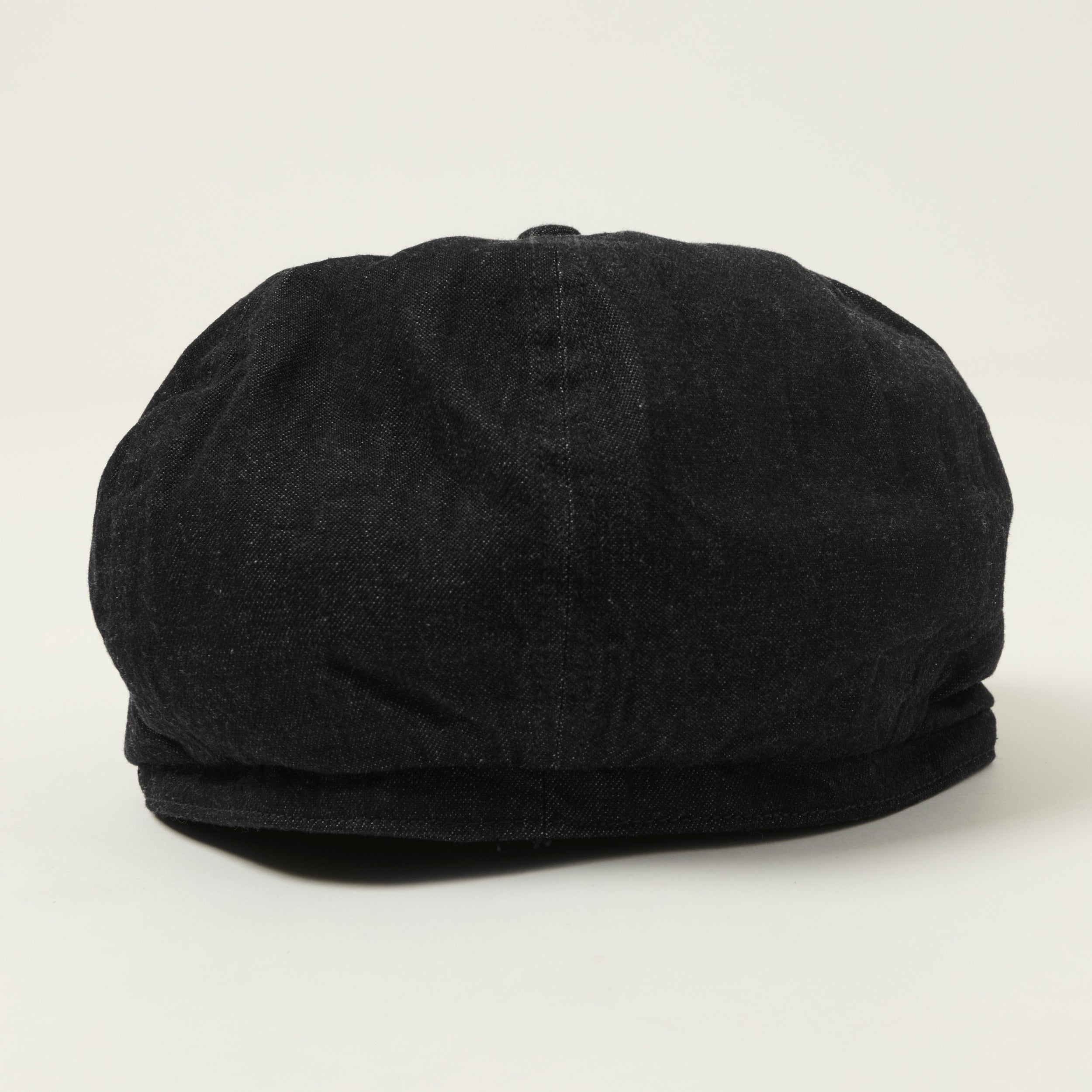 Sugar Cane 10oz Denim Applejack Cap - Black