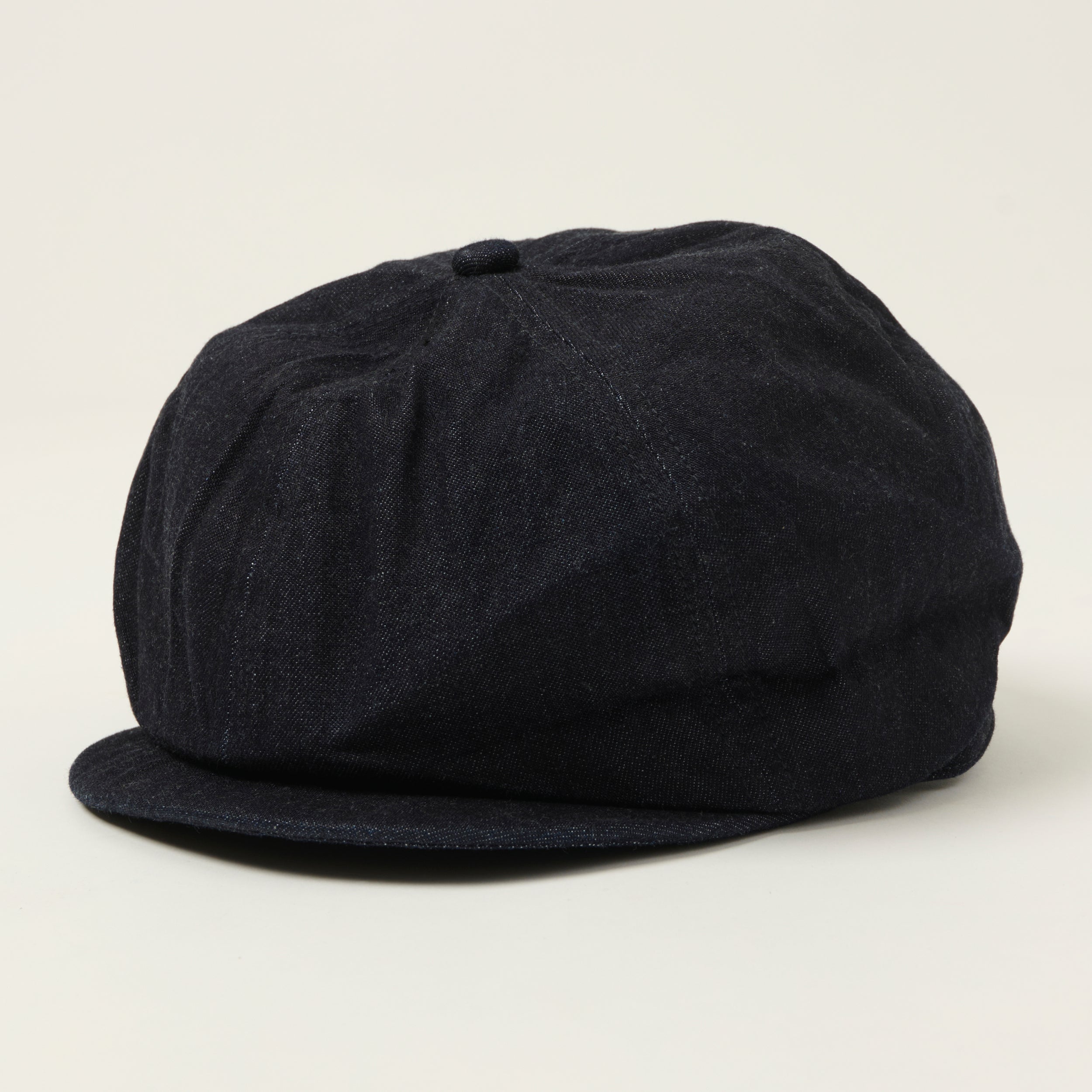 Sugar Cane 10oz Denim Applejack Cap - Indigo