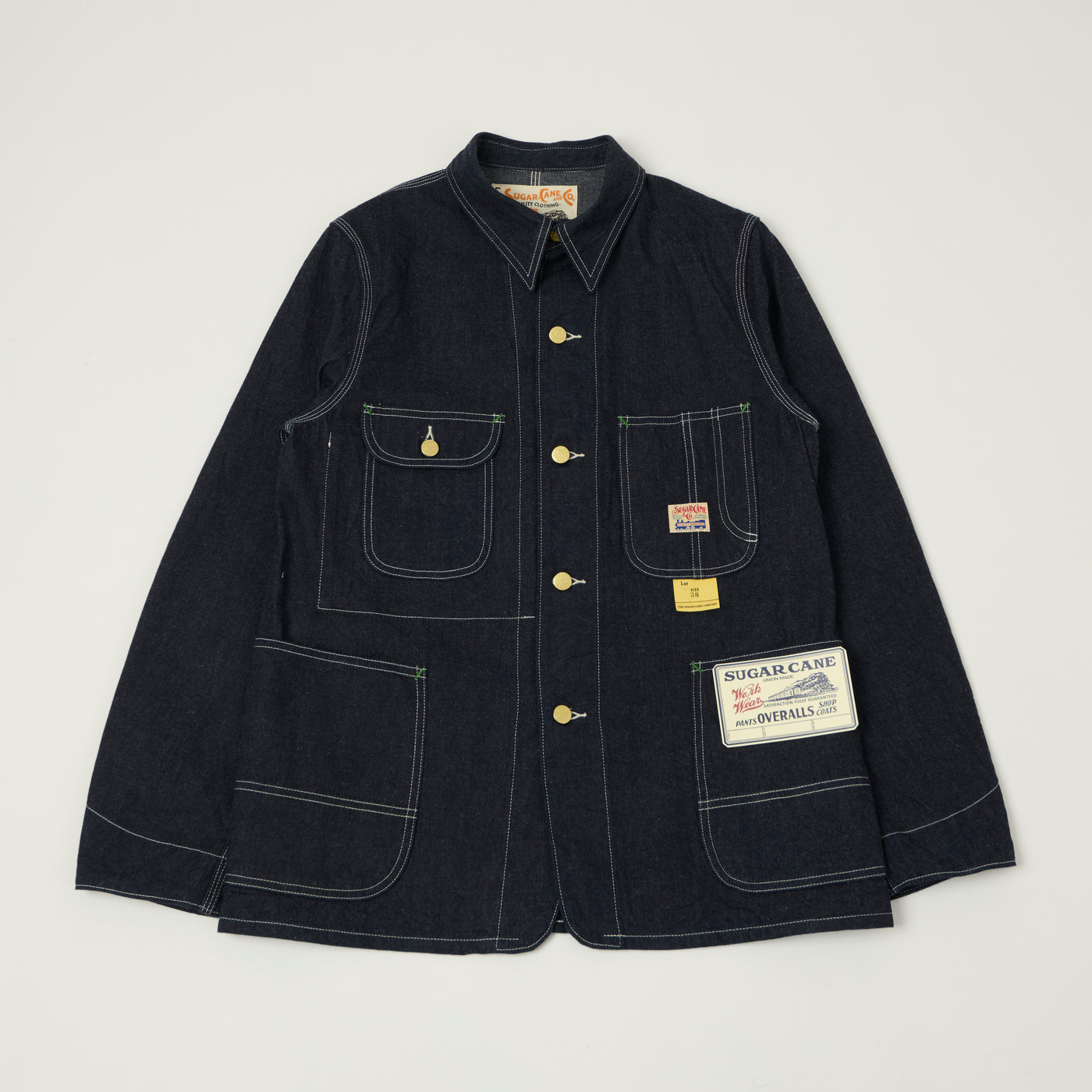 Sugar Cane 11oz. Denim Work Coat - One Wash