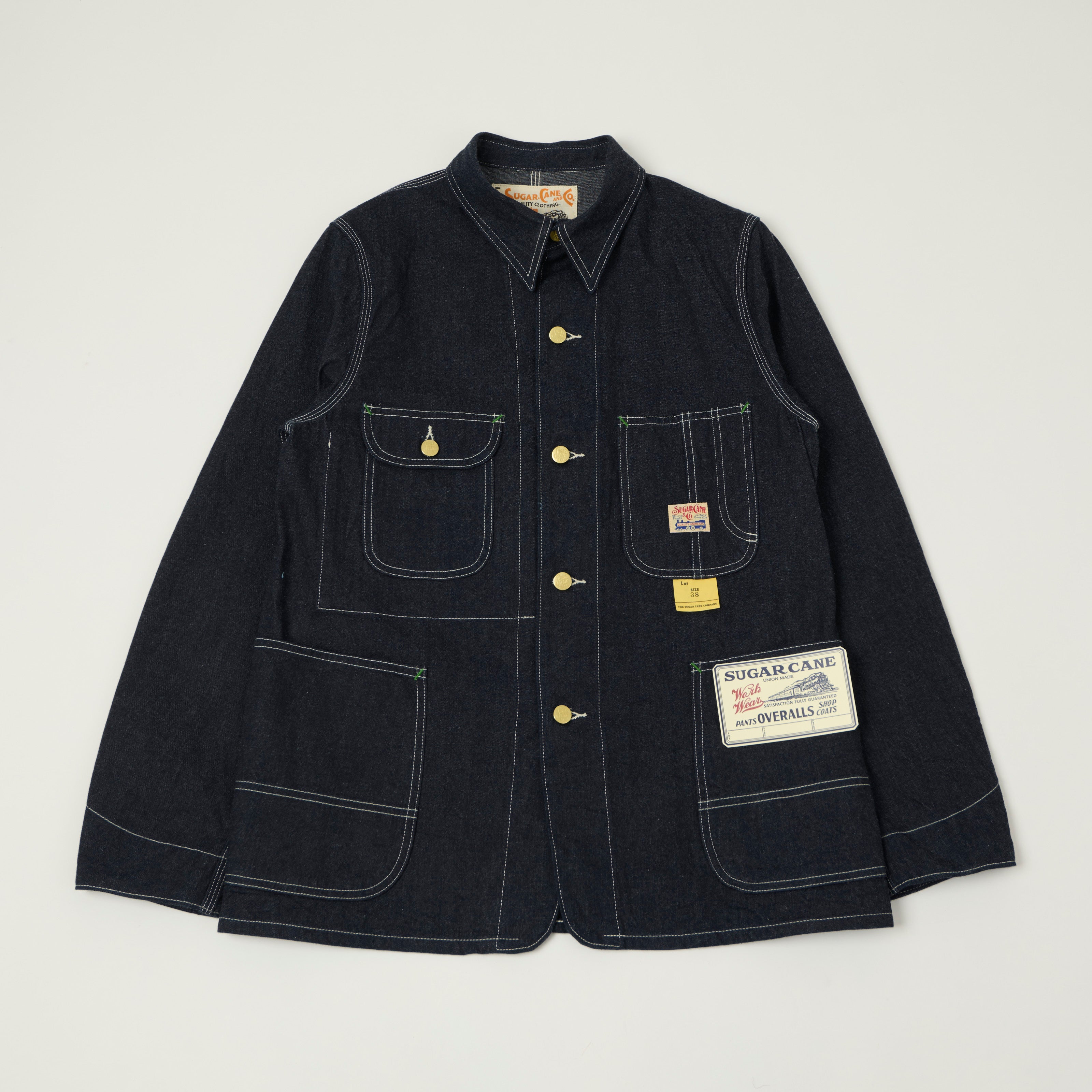 Sugar Cane 11oz. Denim Work Coat - One Wash