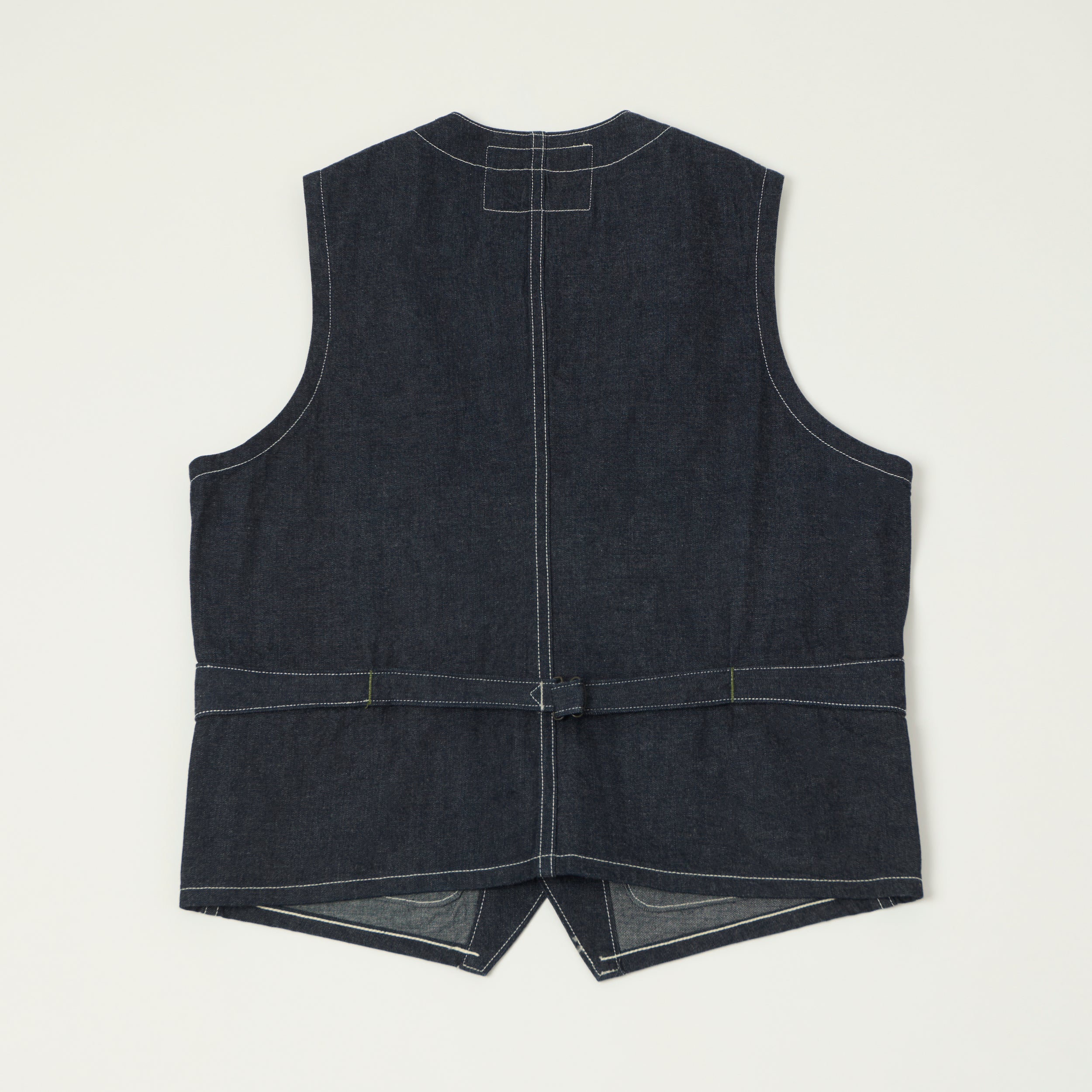 Sugar Cane 11oz Denim Work Vest - One Wash