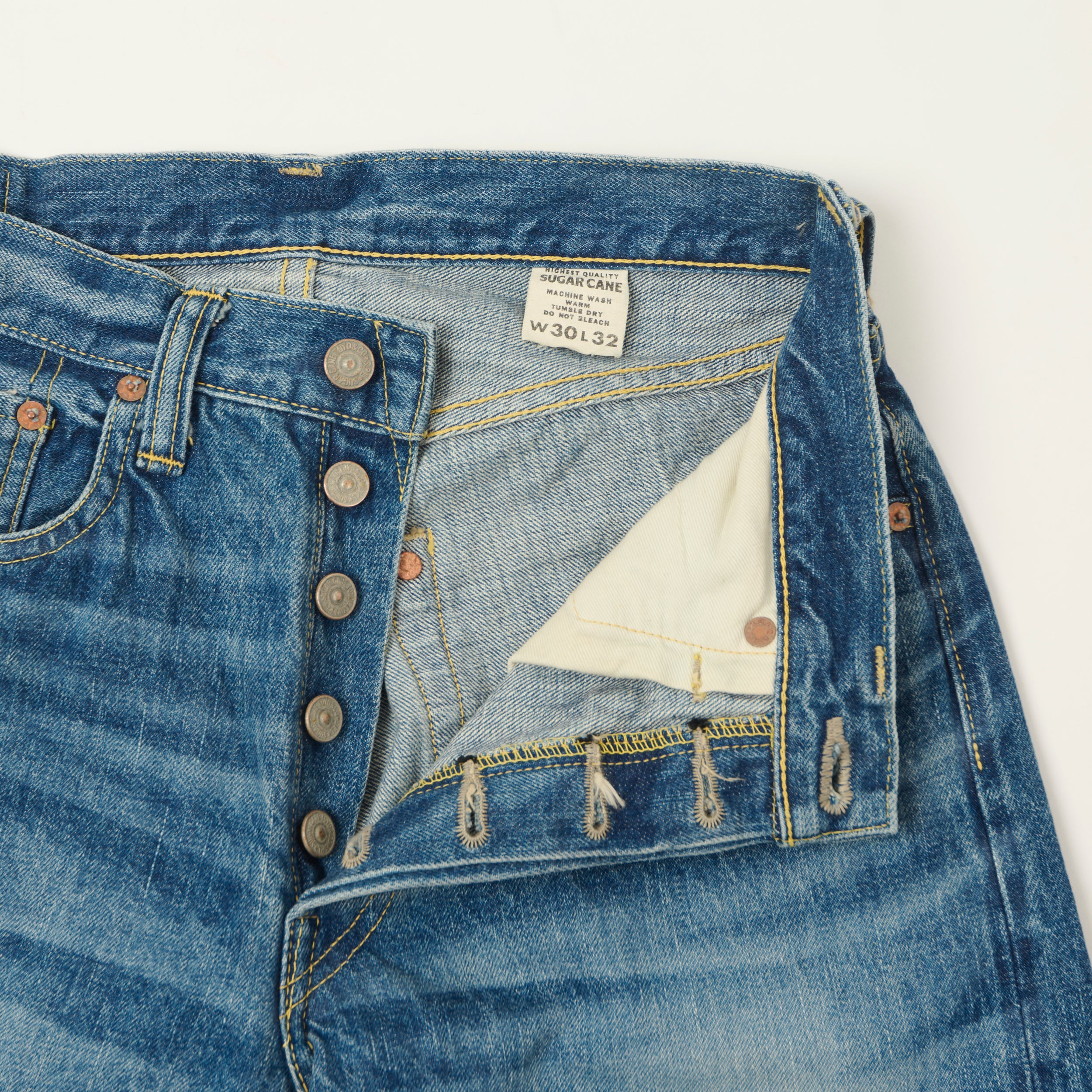 Sugar Cane 1947 Model 14.25oz Regular Straight Jean - Aged Wash