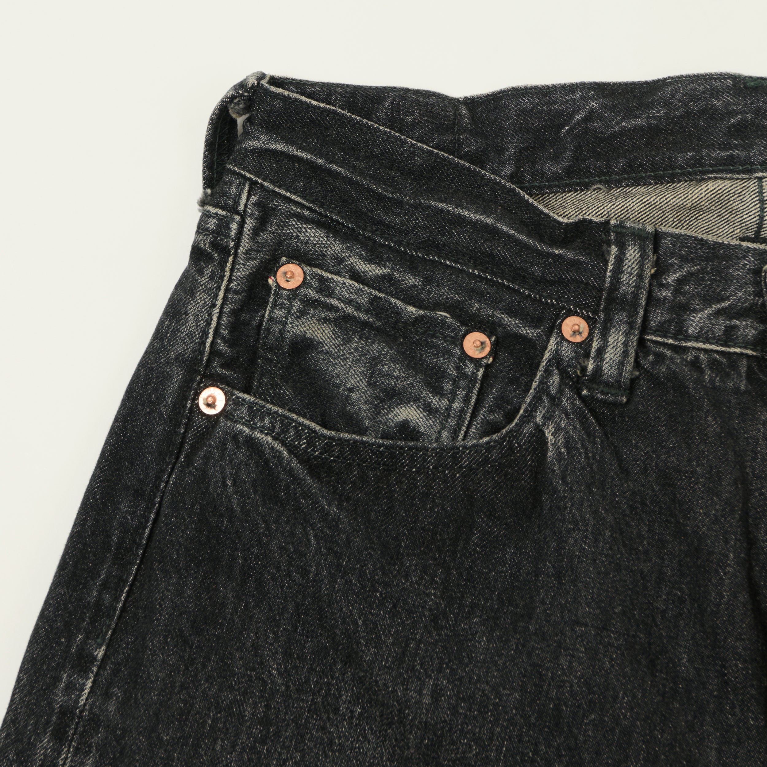 Sugar Cane 1947 Model 14.25oz Regular Straight Jean - Black Hard Wash