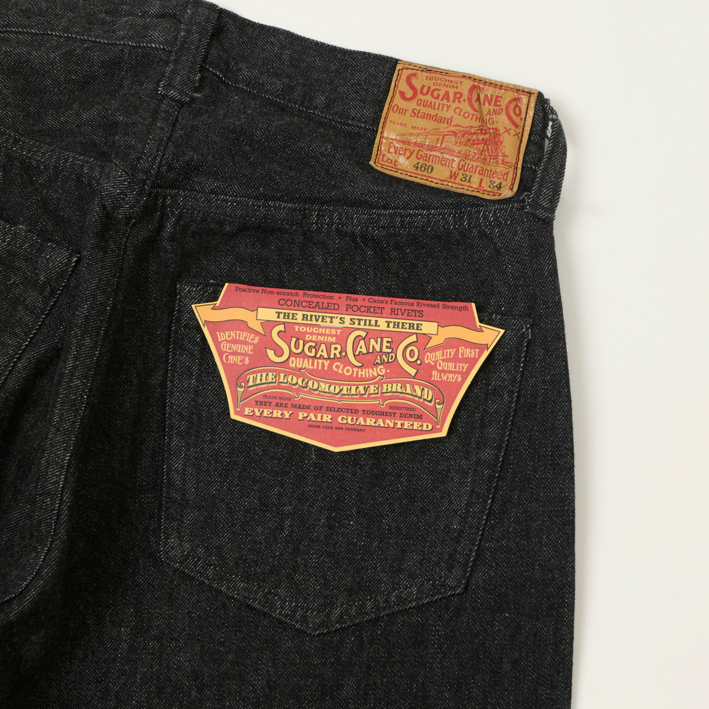 Sugar Cane 1947 Model 14.25oz Regular Straight Jean - Black One Wash