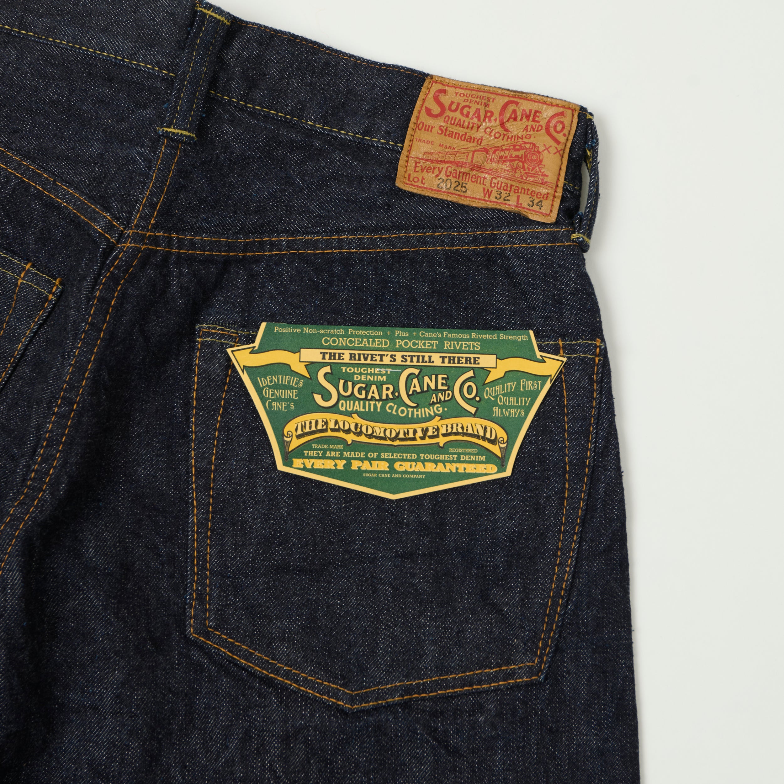 Sugar Cane 2025 Model 13oz Wide Straight Jean - One Wash