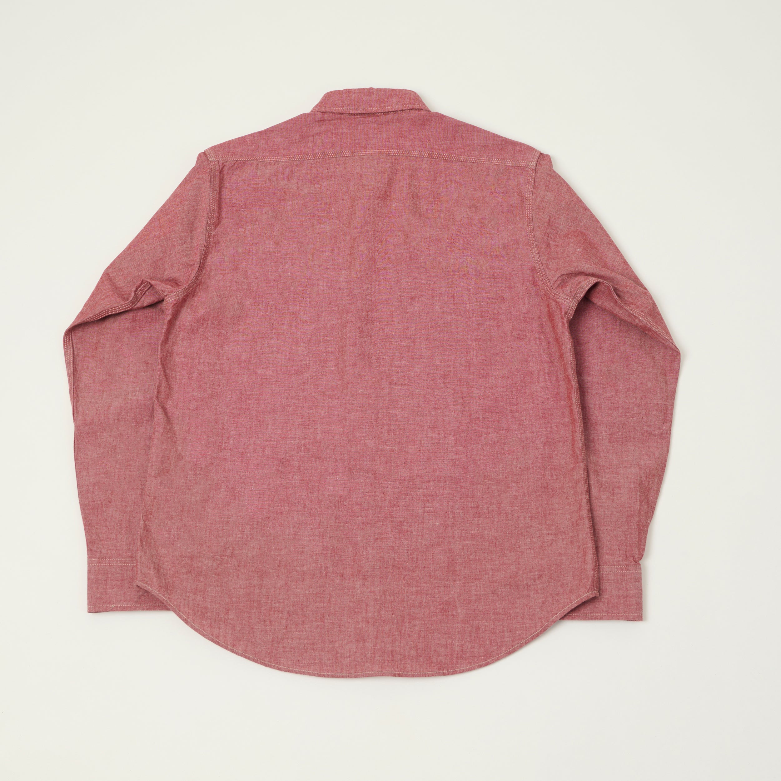 Sugar Cane Chambray Work Shirt - Red