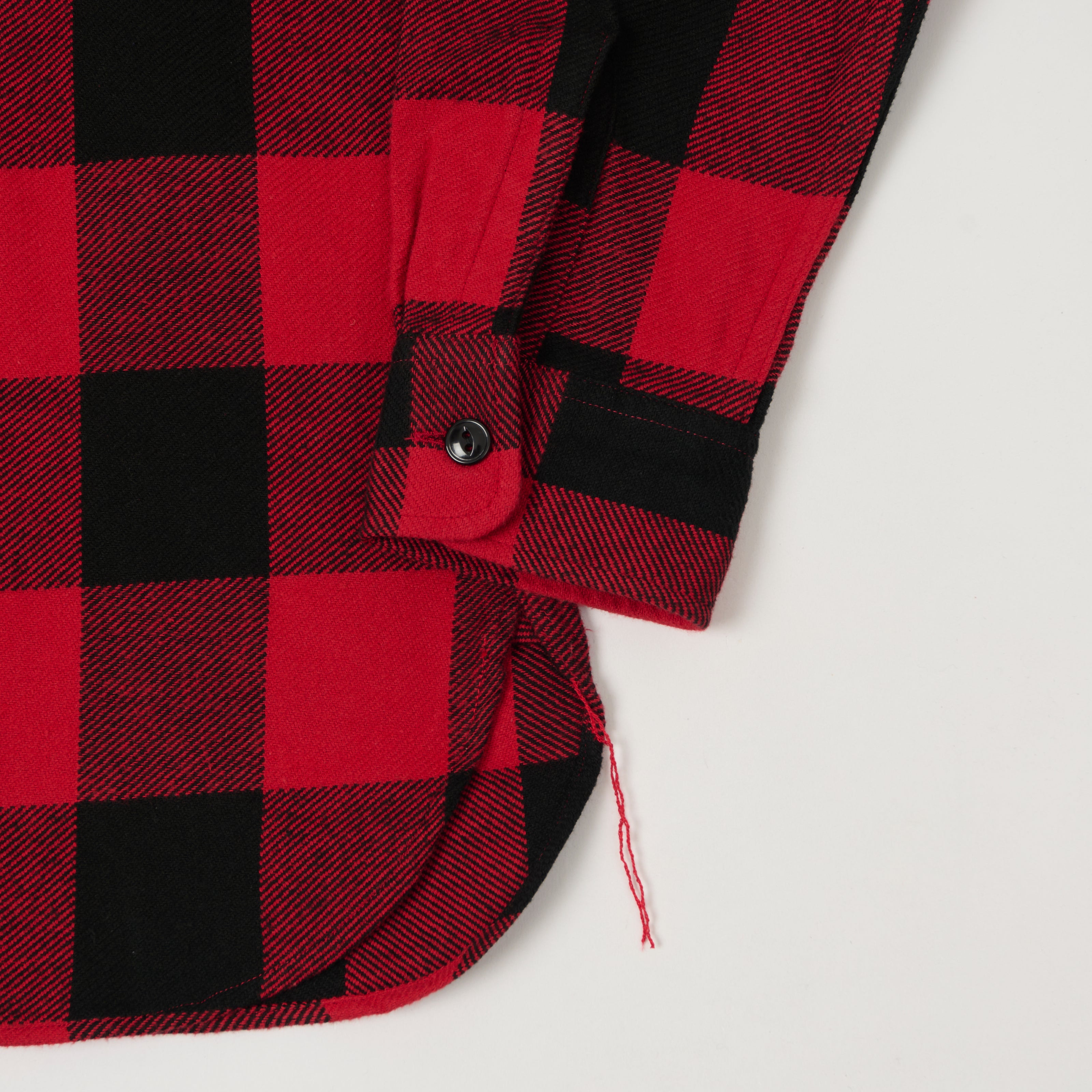 Sugar Cane Buffalo Check Work Shirt - Red