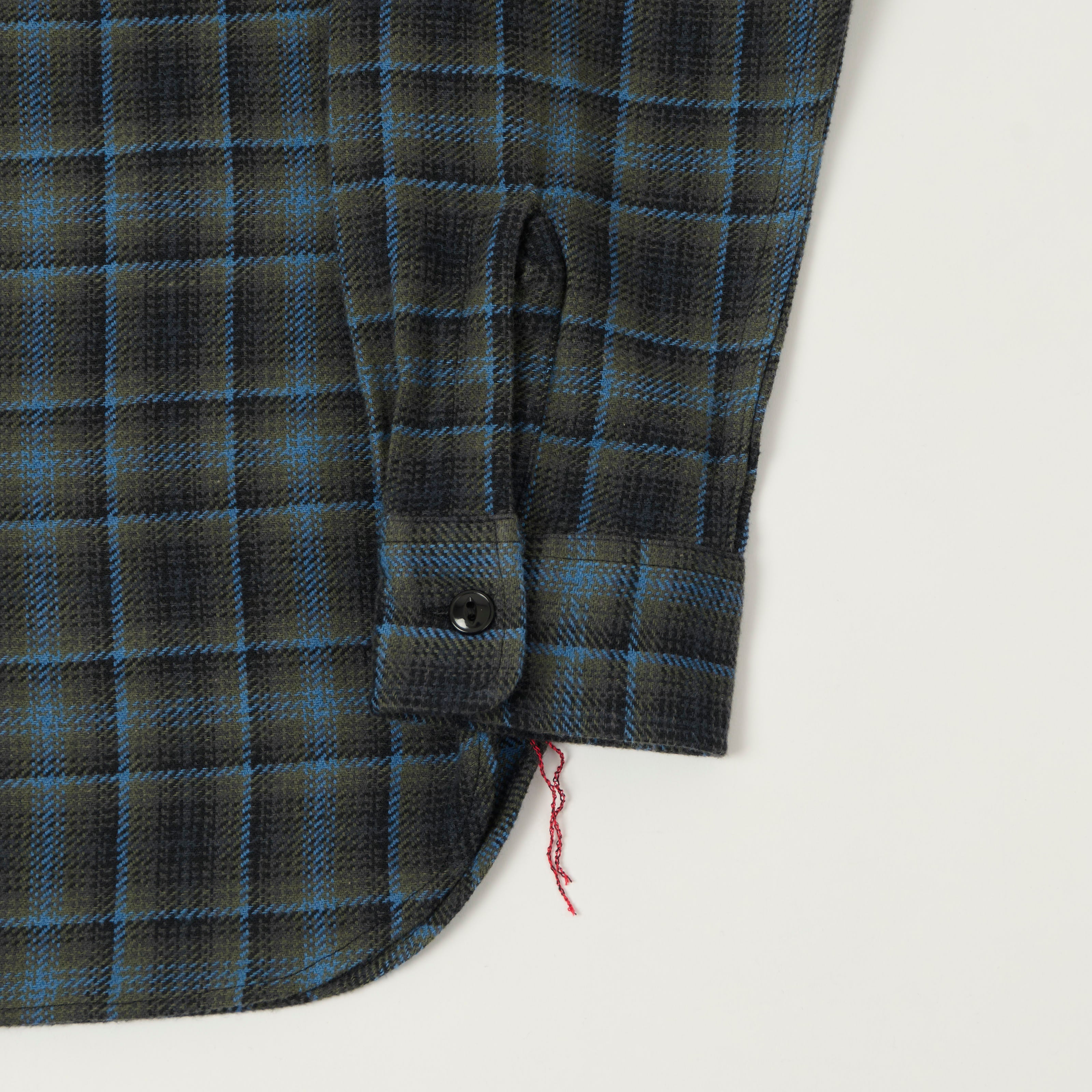 Sugar Cane Vintage Check Work Shirt - Blue/Black