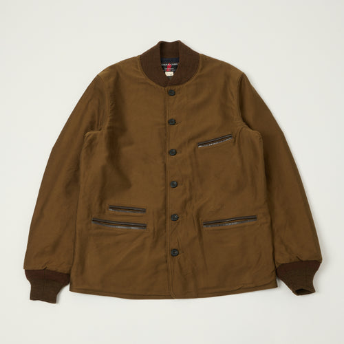 Sugar Cane Blanket Lined Moleskin Work Jacket - Brown