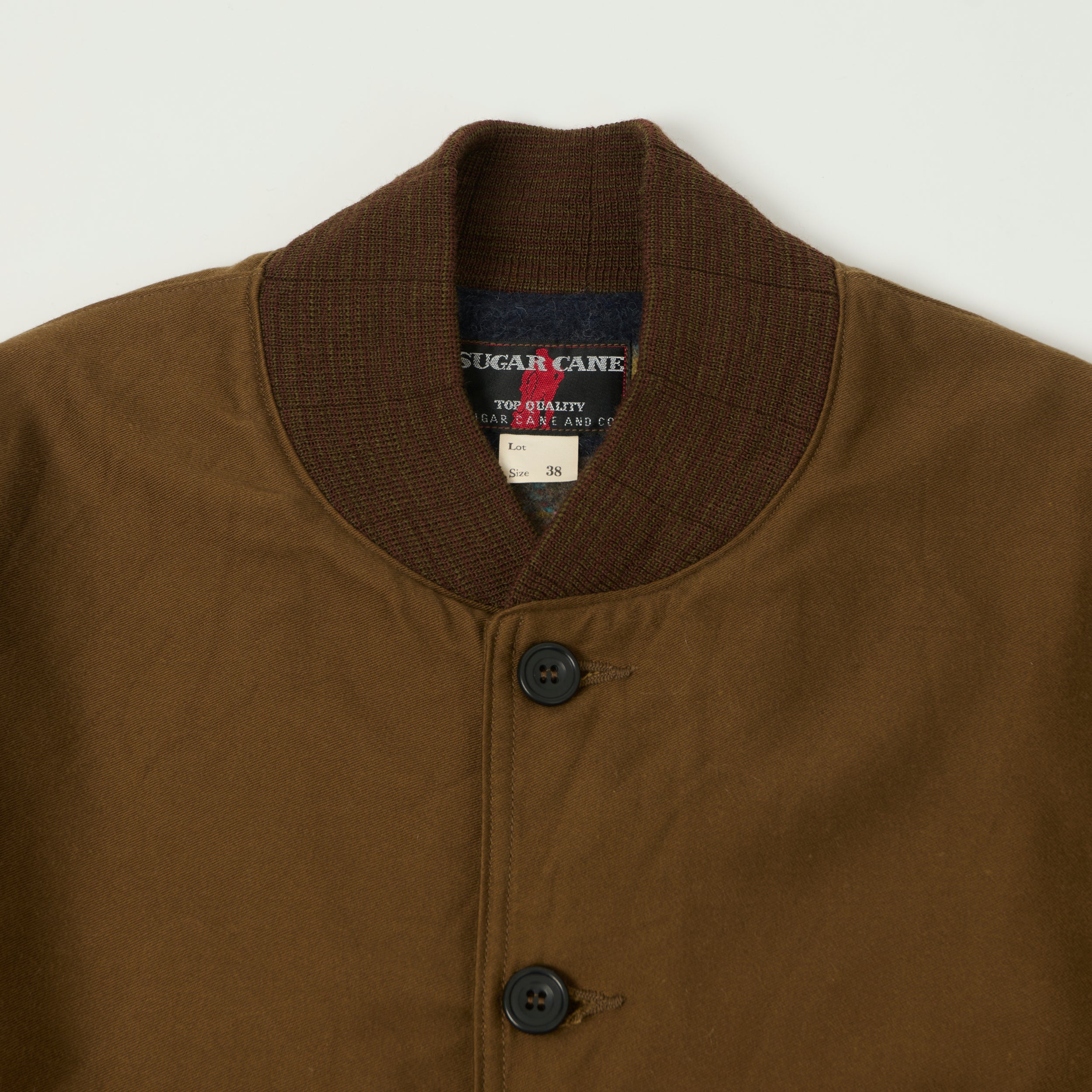 Sugar Cane Blanket Lined Moleskin Work Jacket - Brown