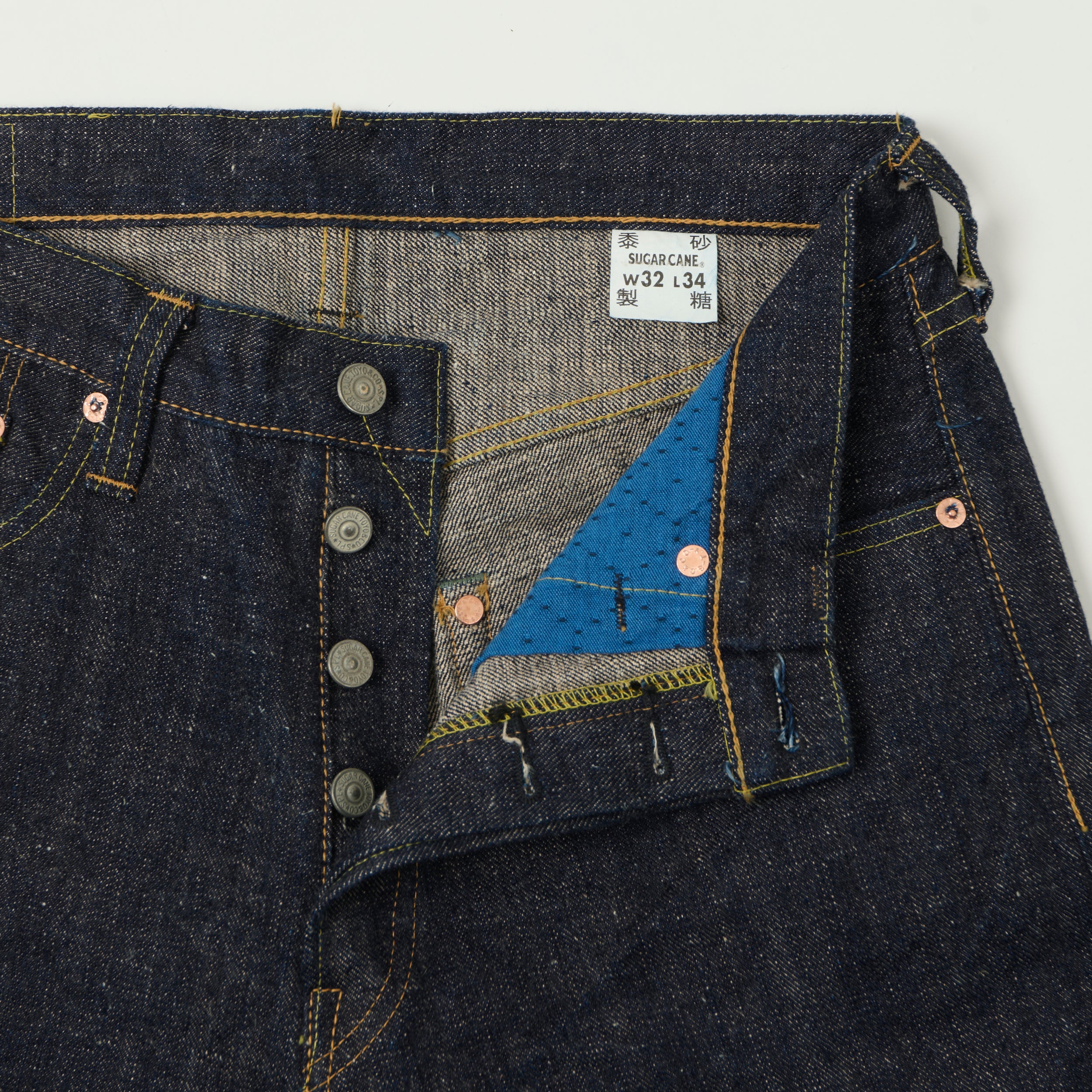 Sugar Cane 14oz 'Okinawa' Denim Regular Straight Jean - One Wash