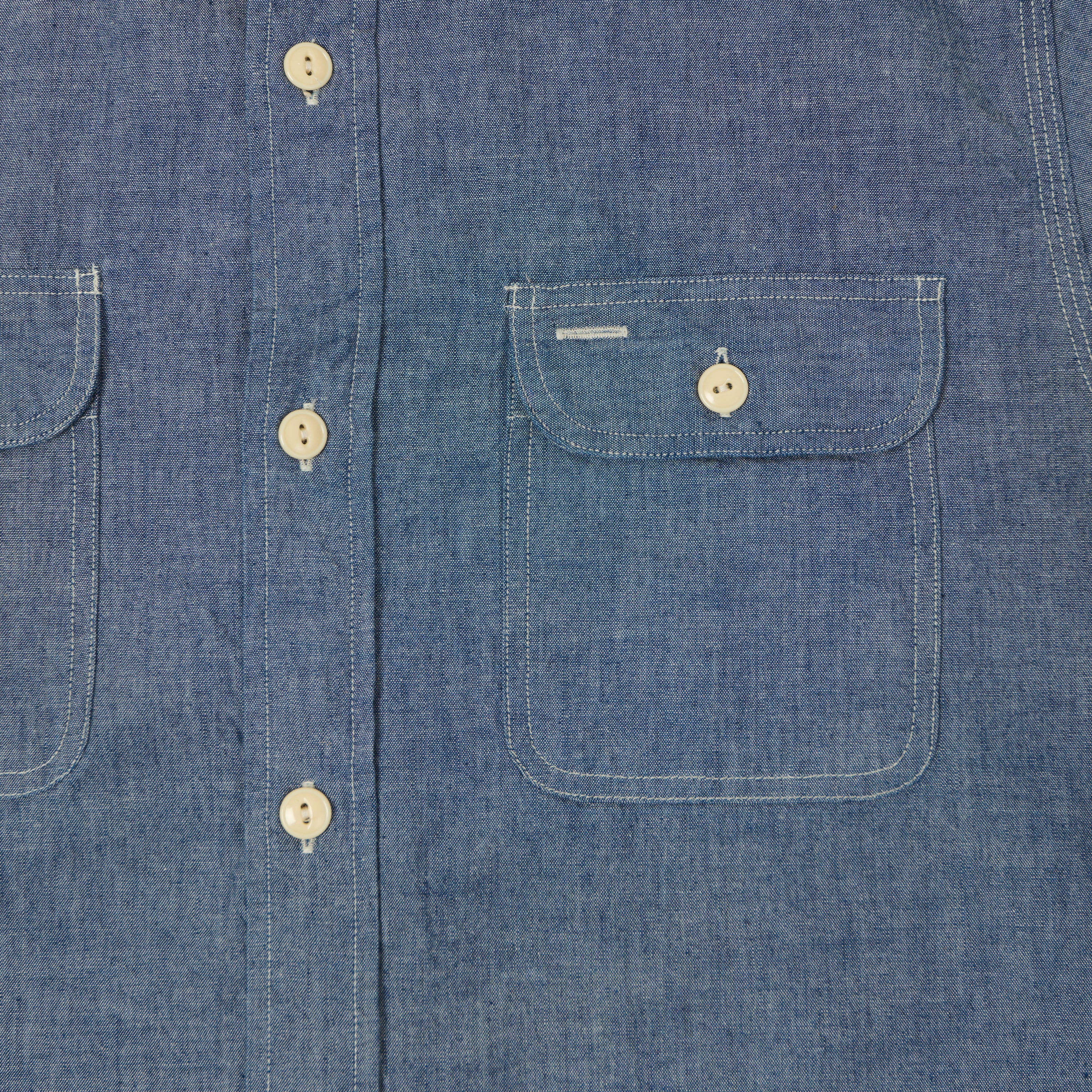 Sugar Cane Chambray Work Shirt - Navy