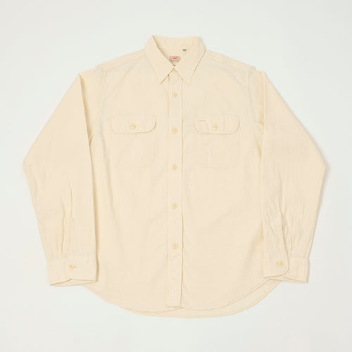 Sugar Cane Chambray Work Shirt - White