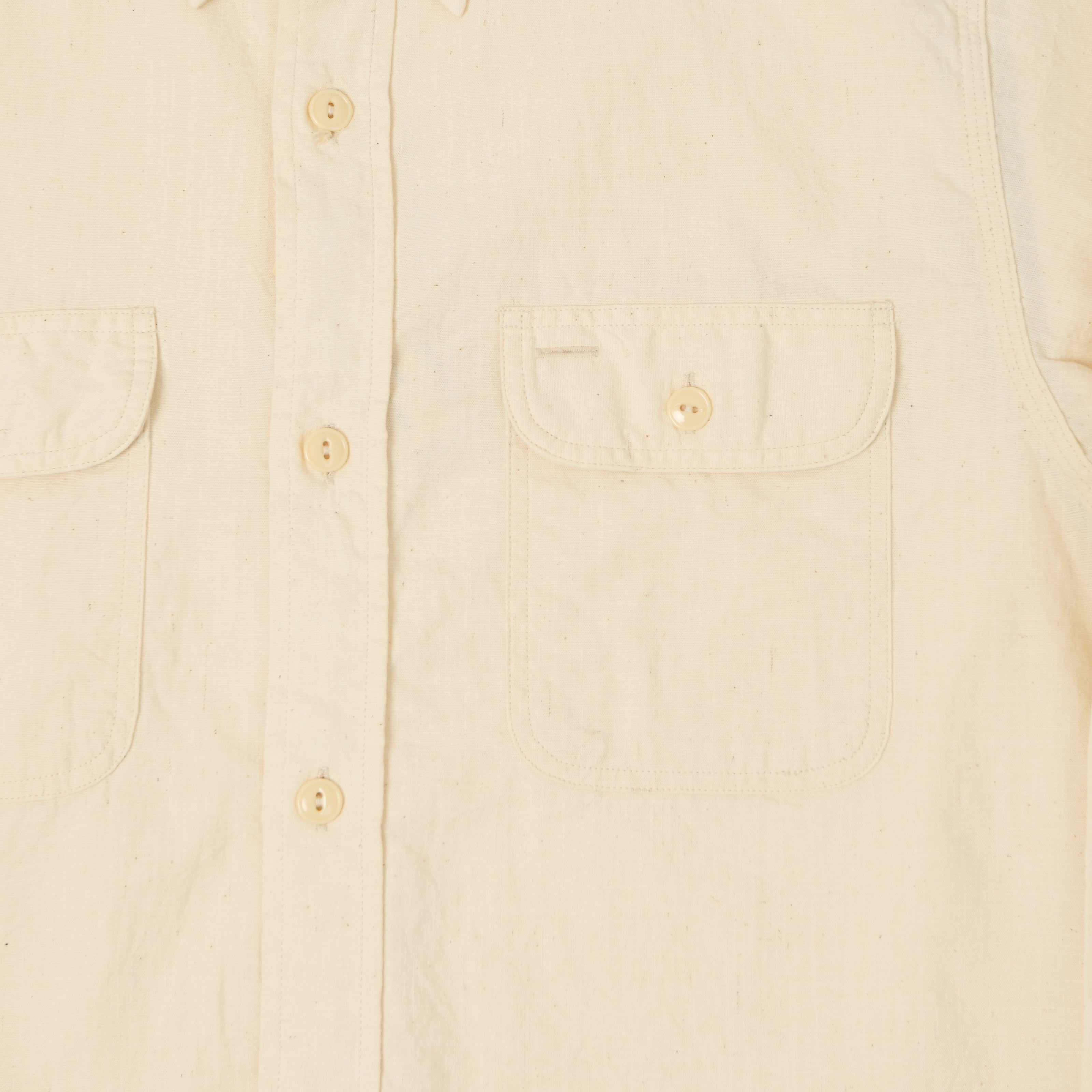 Sugar Cane Chambray Work Shirt - White