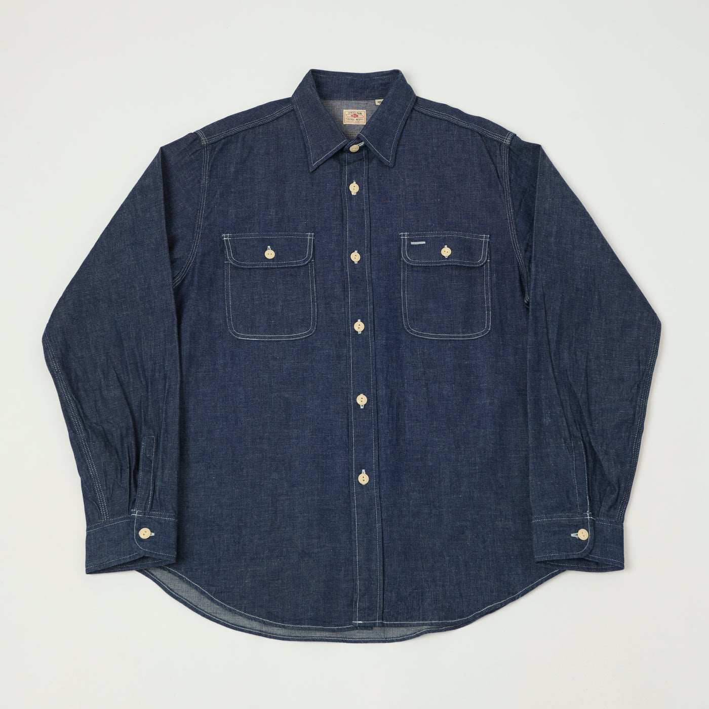 Sugar Cane Denim Work Shirt - One Wash