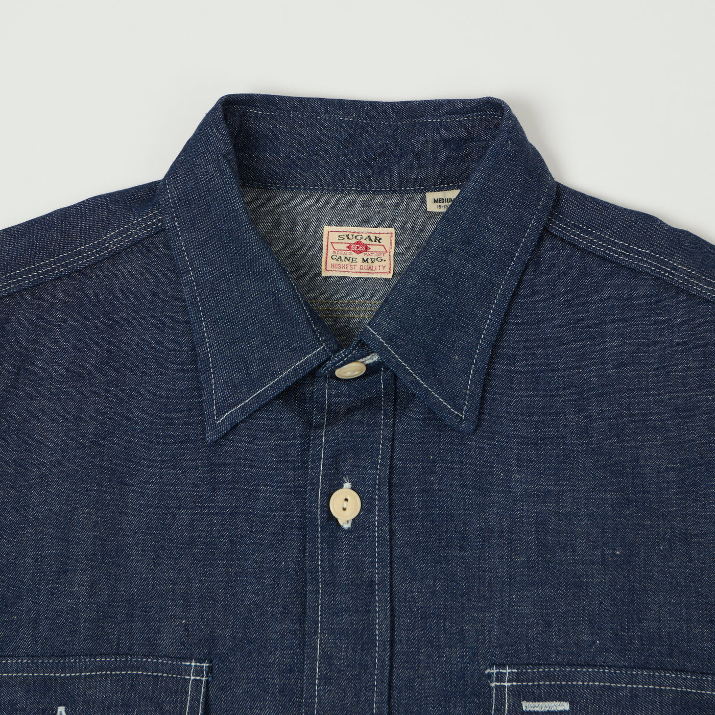 Sugar Cane Denim Work Shirt - One Wash