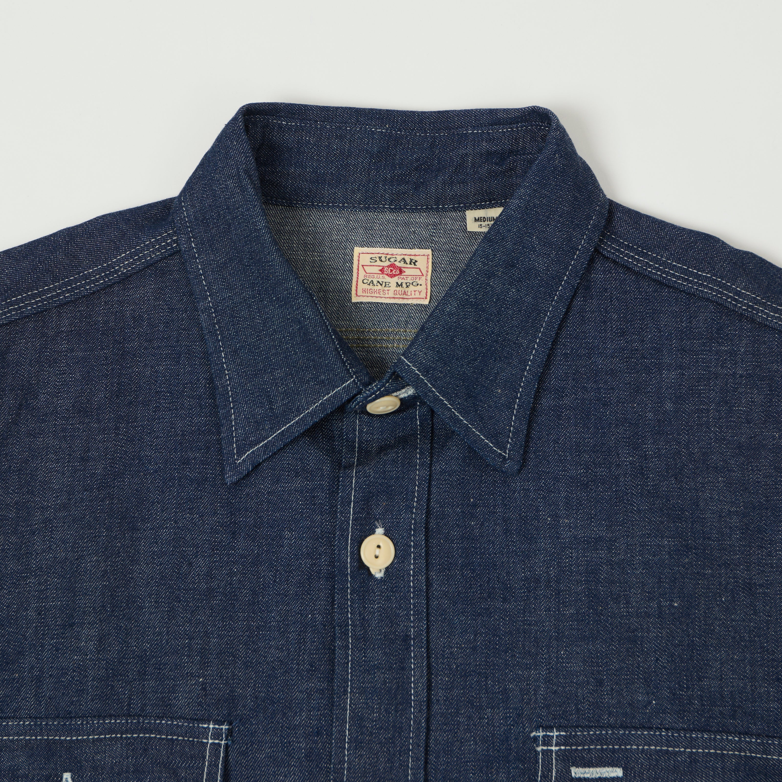 Sugar Cane Denim Work Shirt - One Wash